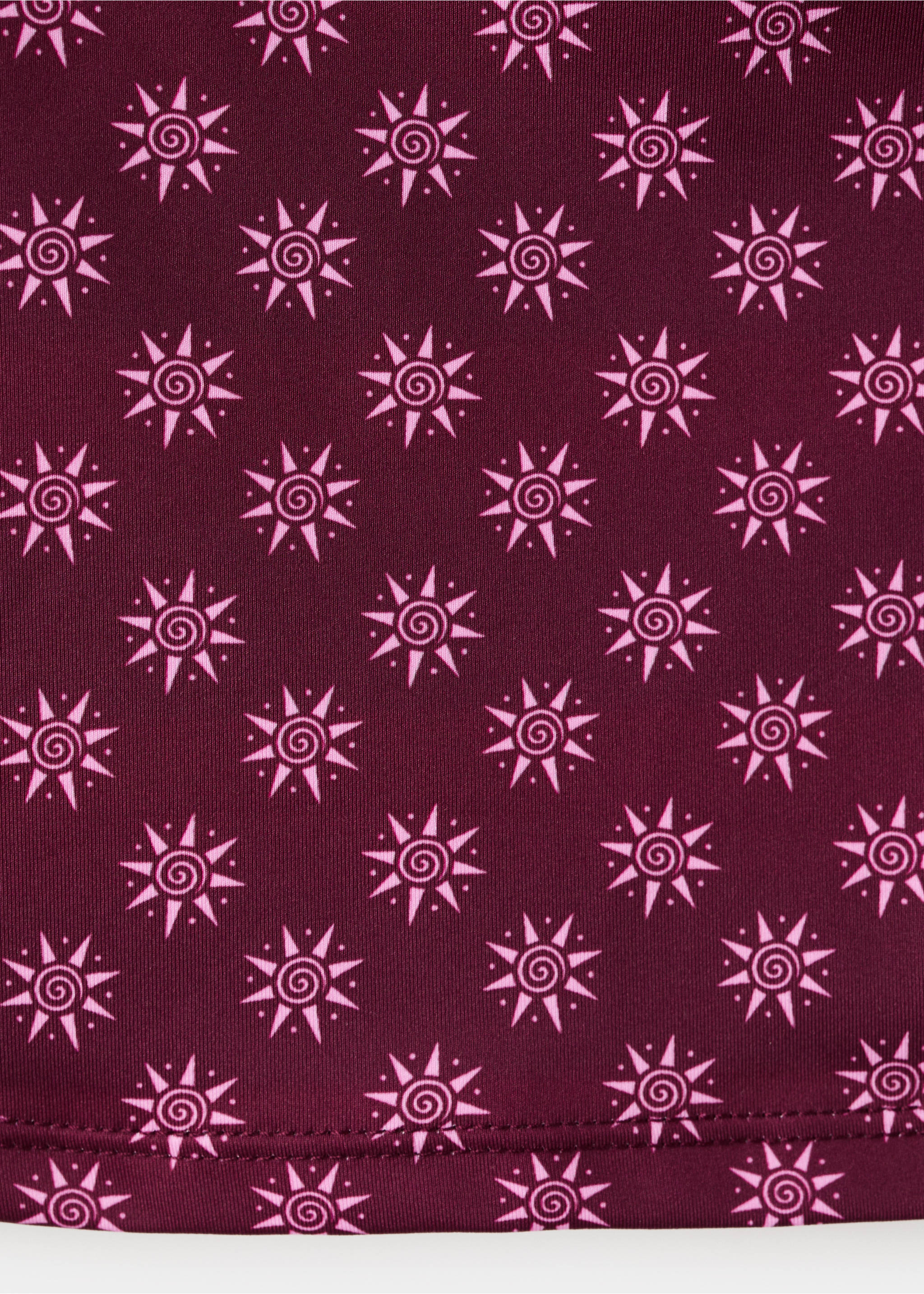 Printed sarong skirt - Details of the article 0, Burgundy. Ref: 27095946-00.