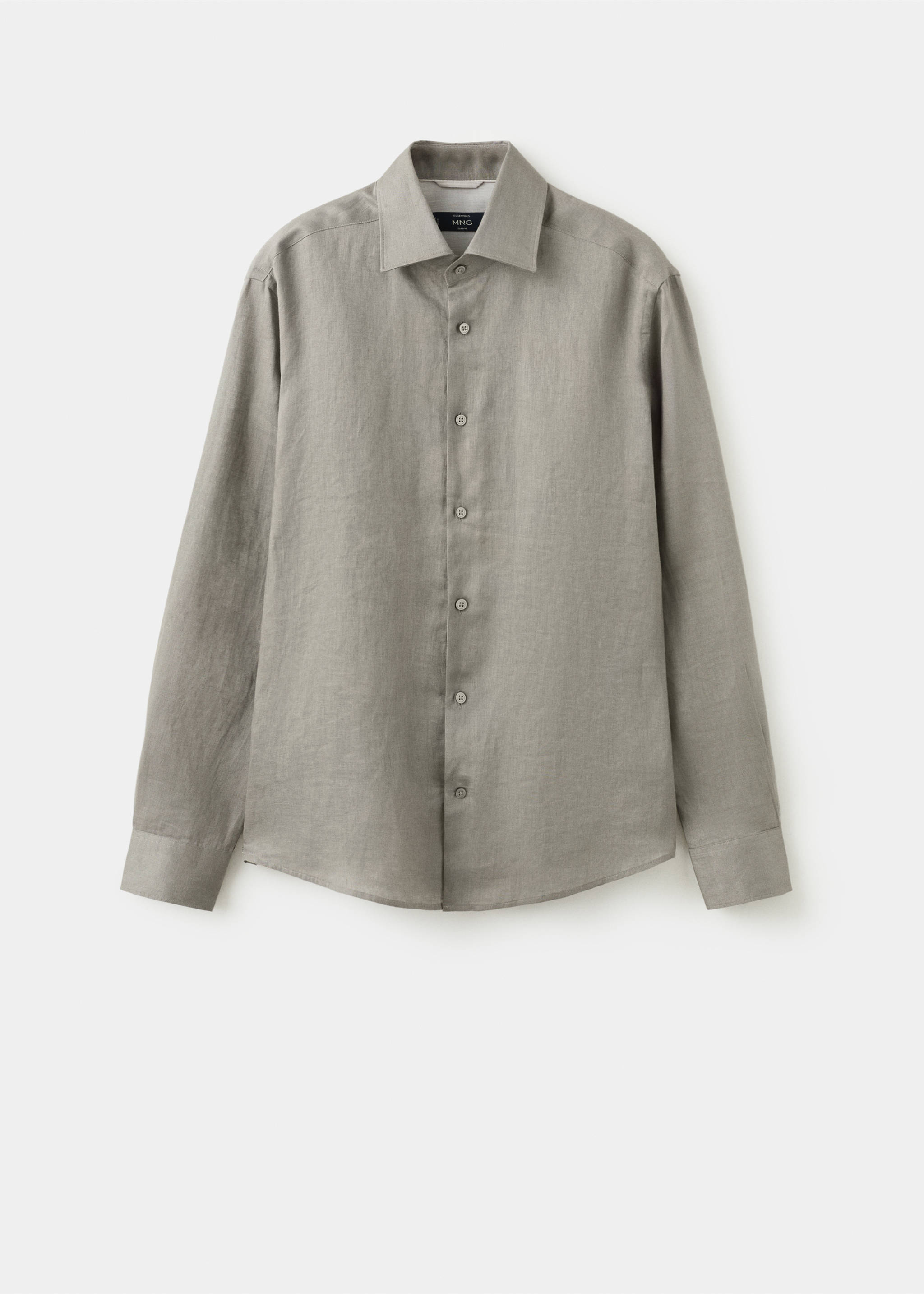 Chemise slim-fit 100 % lin - Article sans modèle, Marron moyen. Ref: 27095947-01.