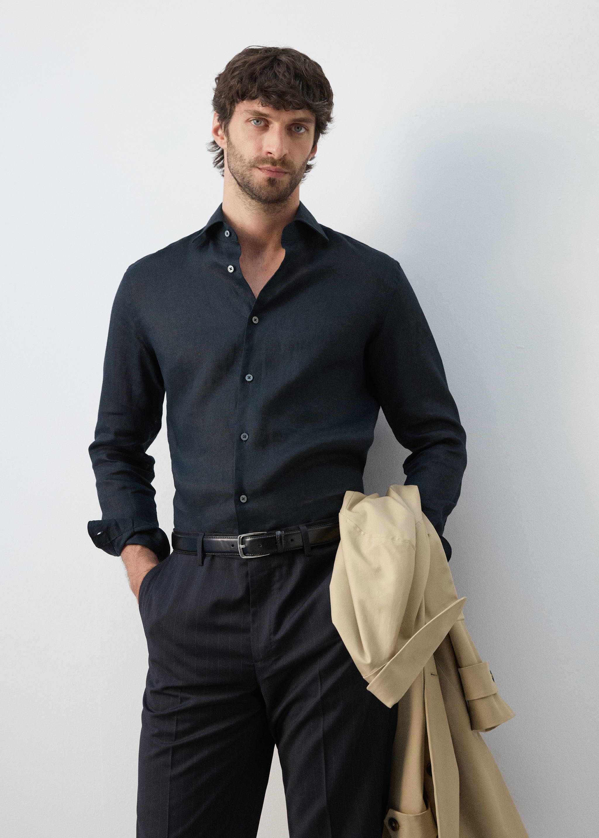 Camisa slim fit 100% lli - Pla mig