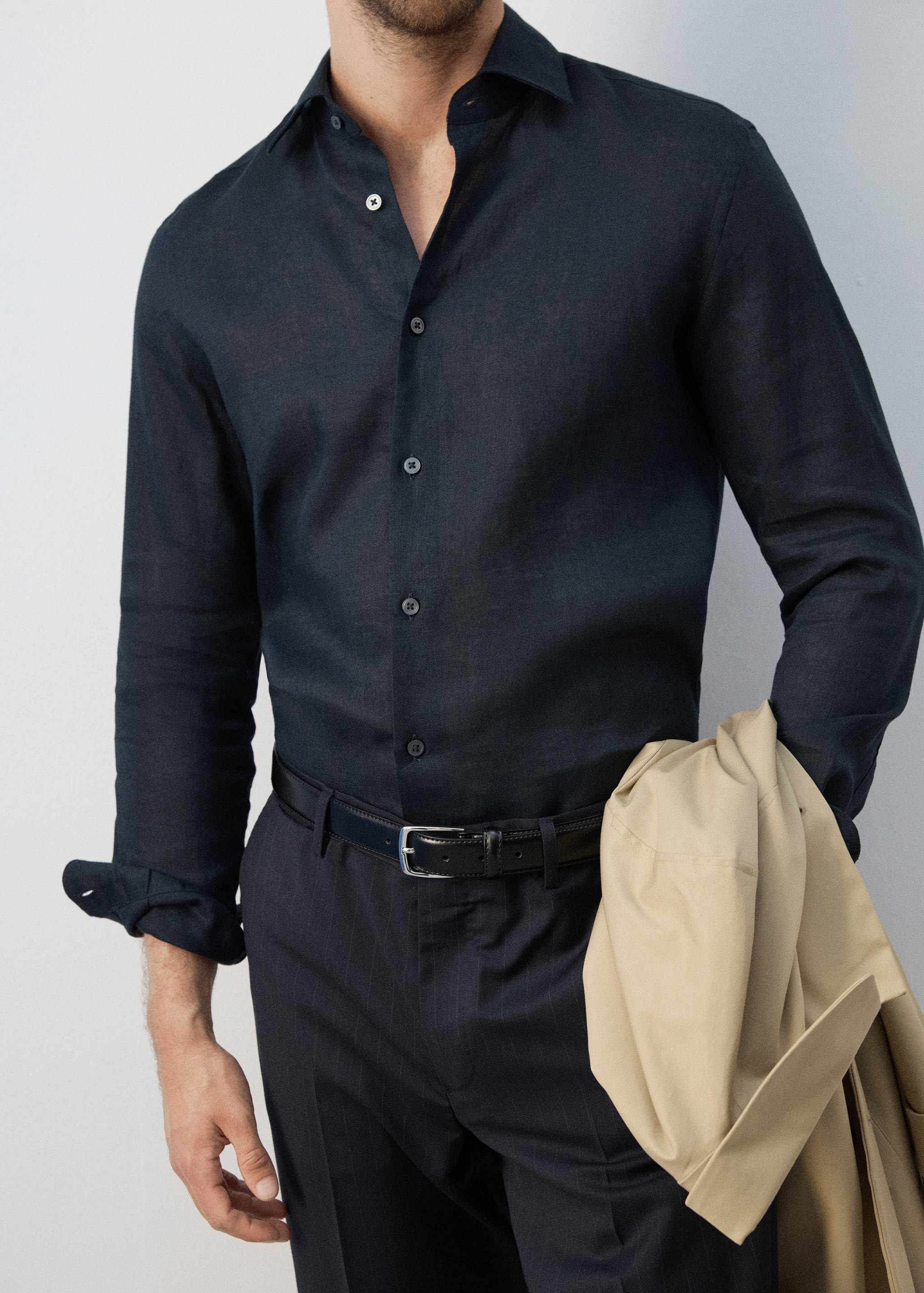 Camisa slim fit 100% lli - Revers de l'article