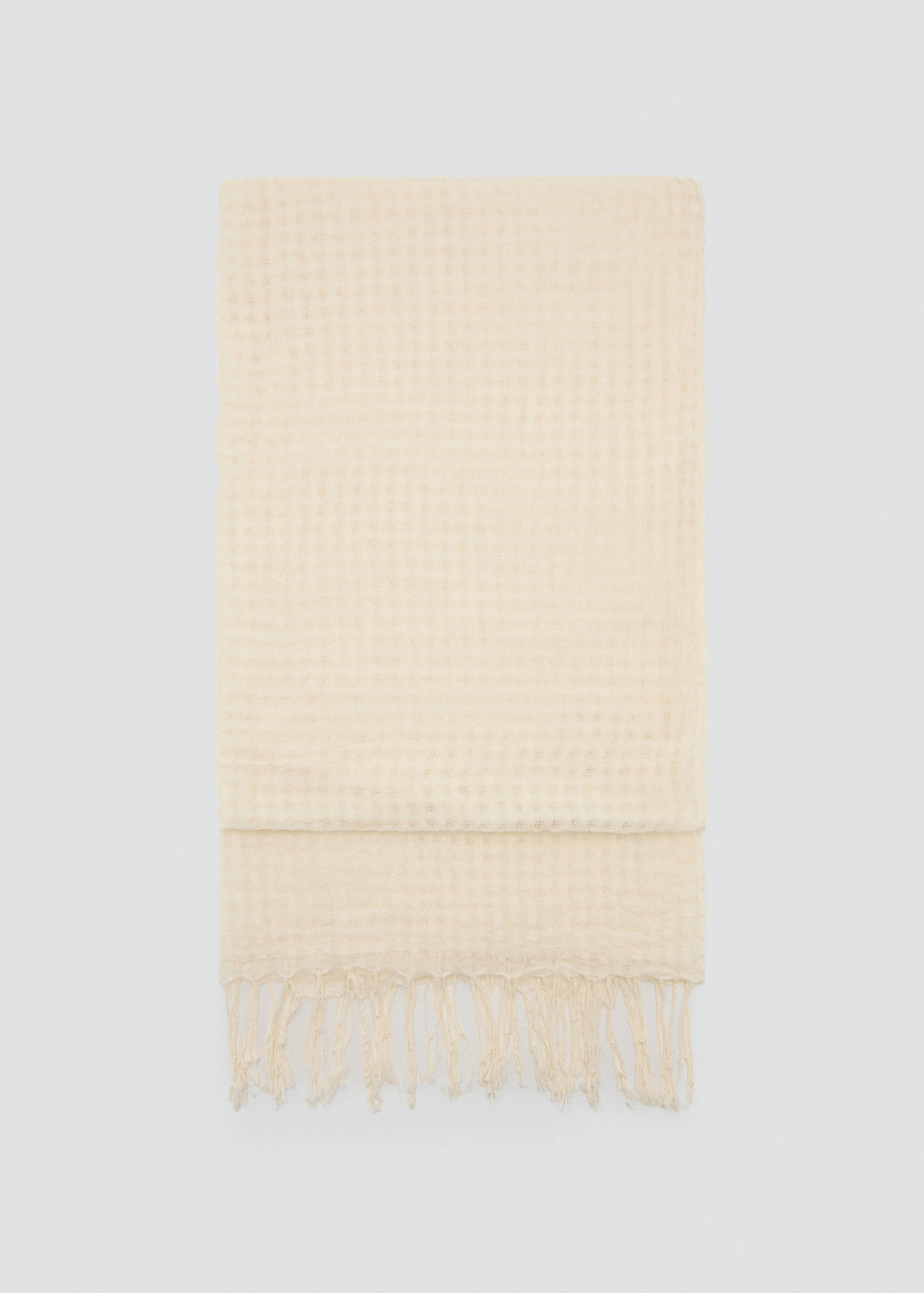 Cotton foulard with fringes - Article without model