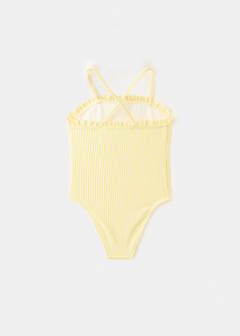 Striped textured swimsuit — Yellow 4