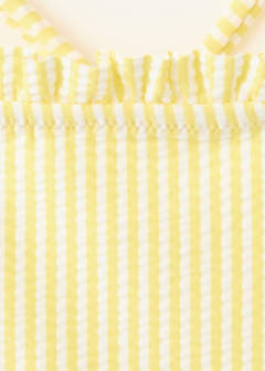 Striped textured swimsuit — Yellow 3