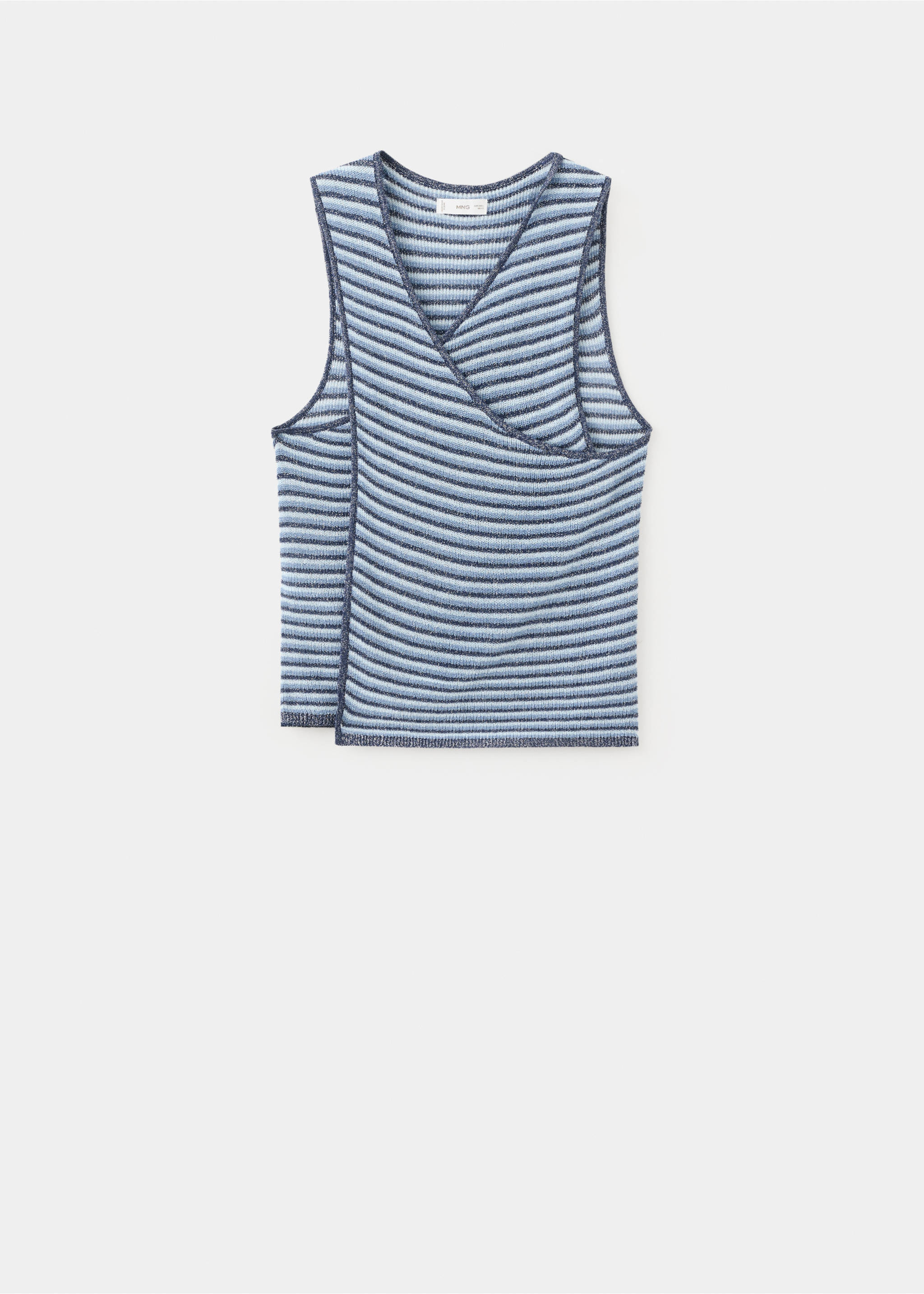 Striped crossover top - Article without model, Navy. Ref: 27095953-00.