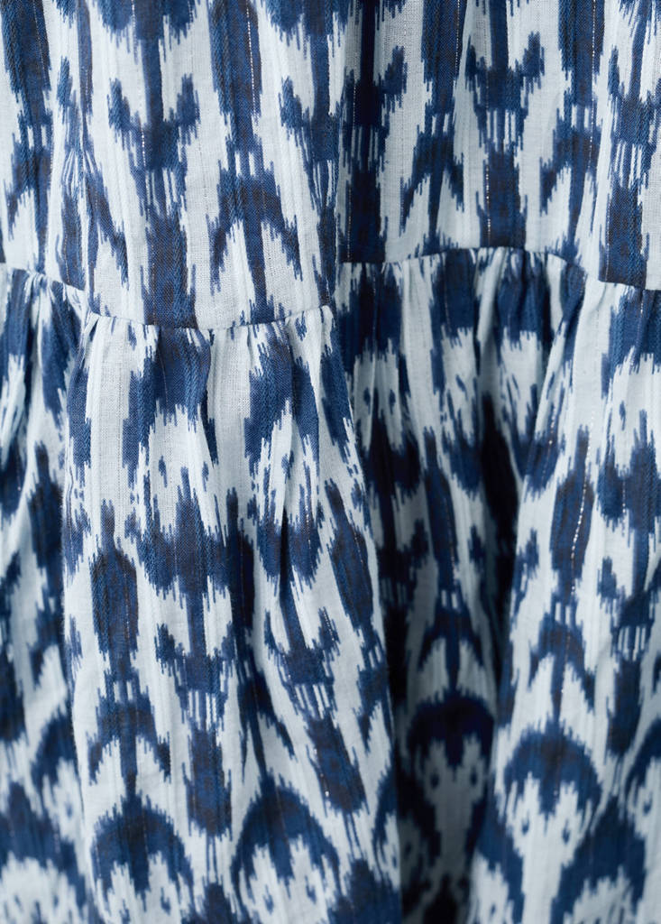Short patterned dress — Navy