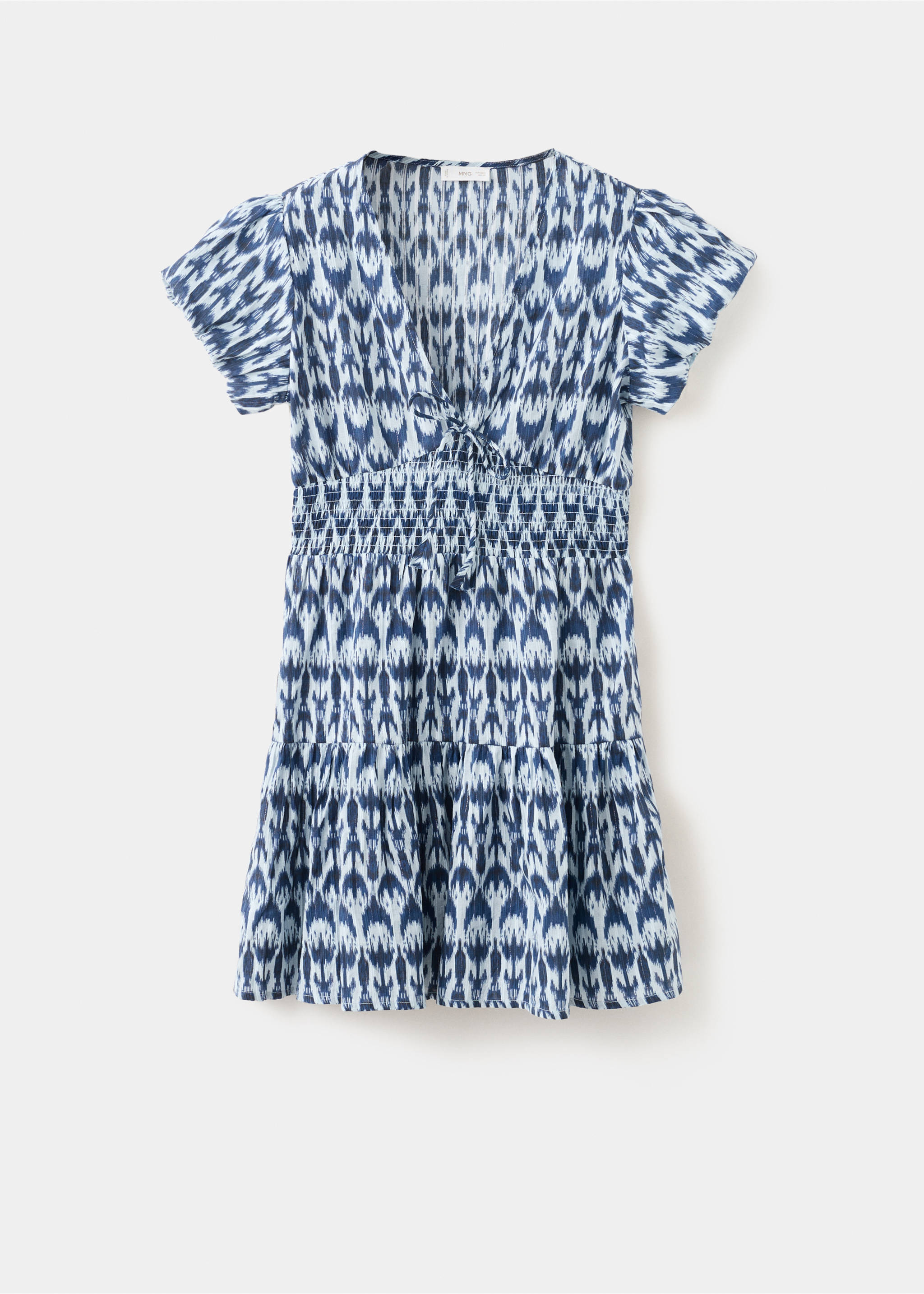 Robe courte imprimée - Article sans modèle, Bleu marine. Ref: 27095955-00.