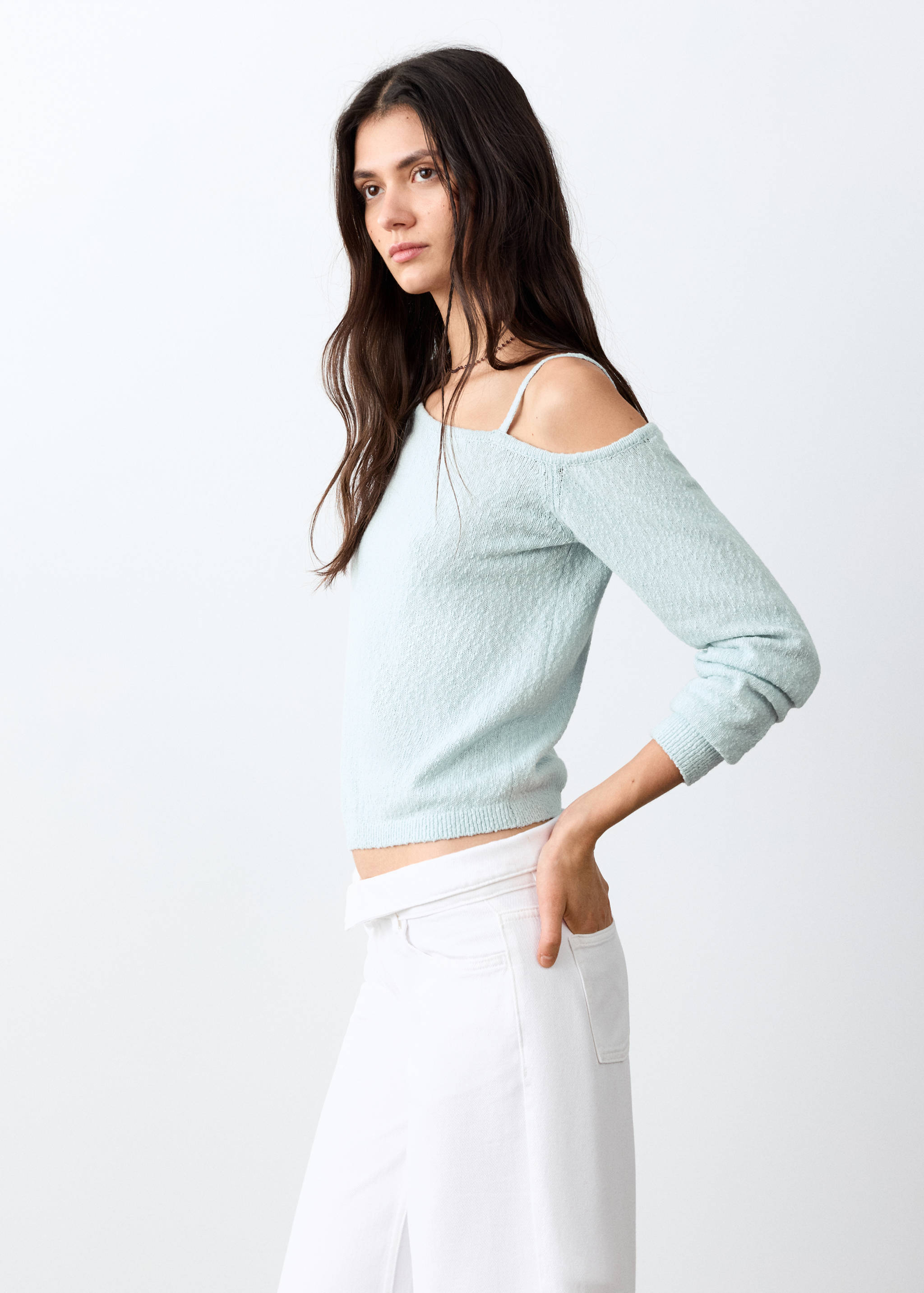 Asymmetric knit sweater - Medium plane