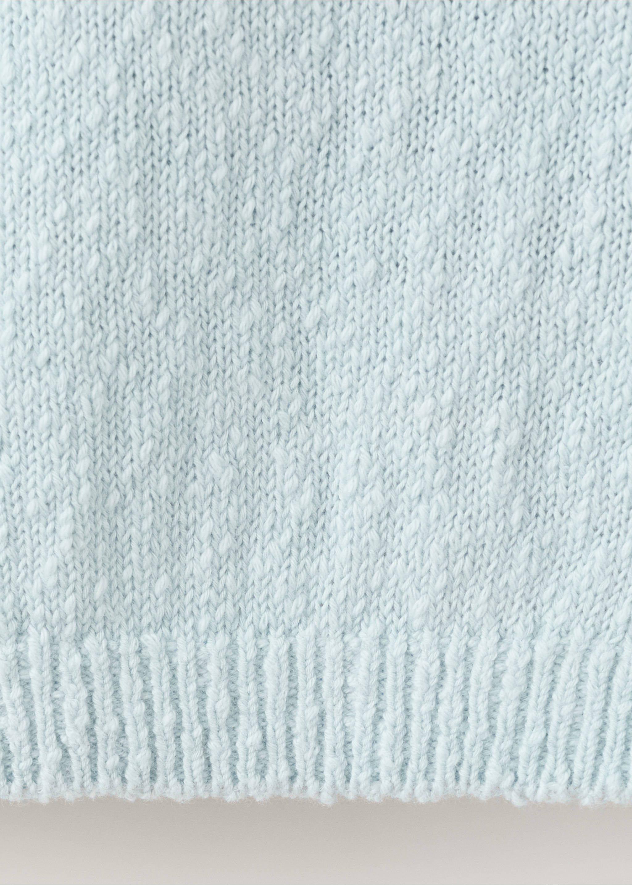 Asymmetric knit sweater - Details of the article 0, Sky Blue. Ref: 27095958-00.
