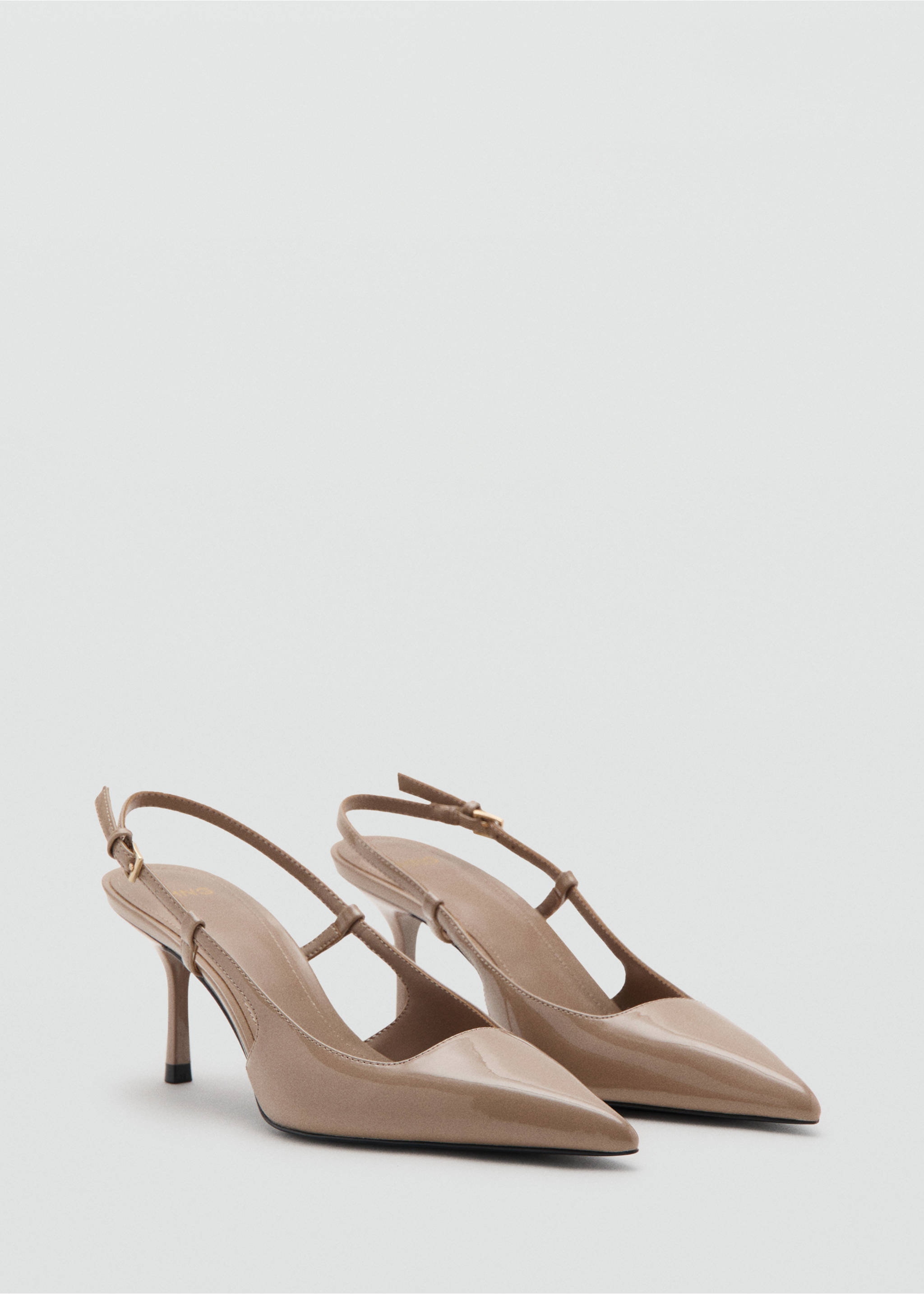 Patent heeled shoes - Medium plane, Nude. Ref: 27095960-00.