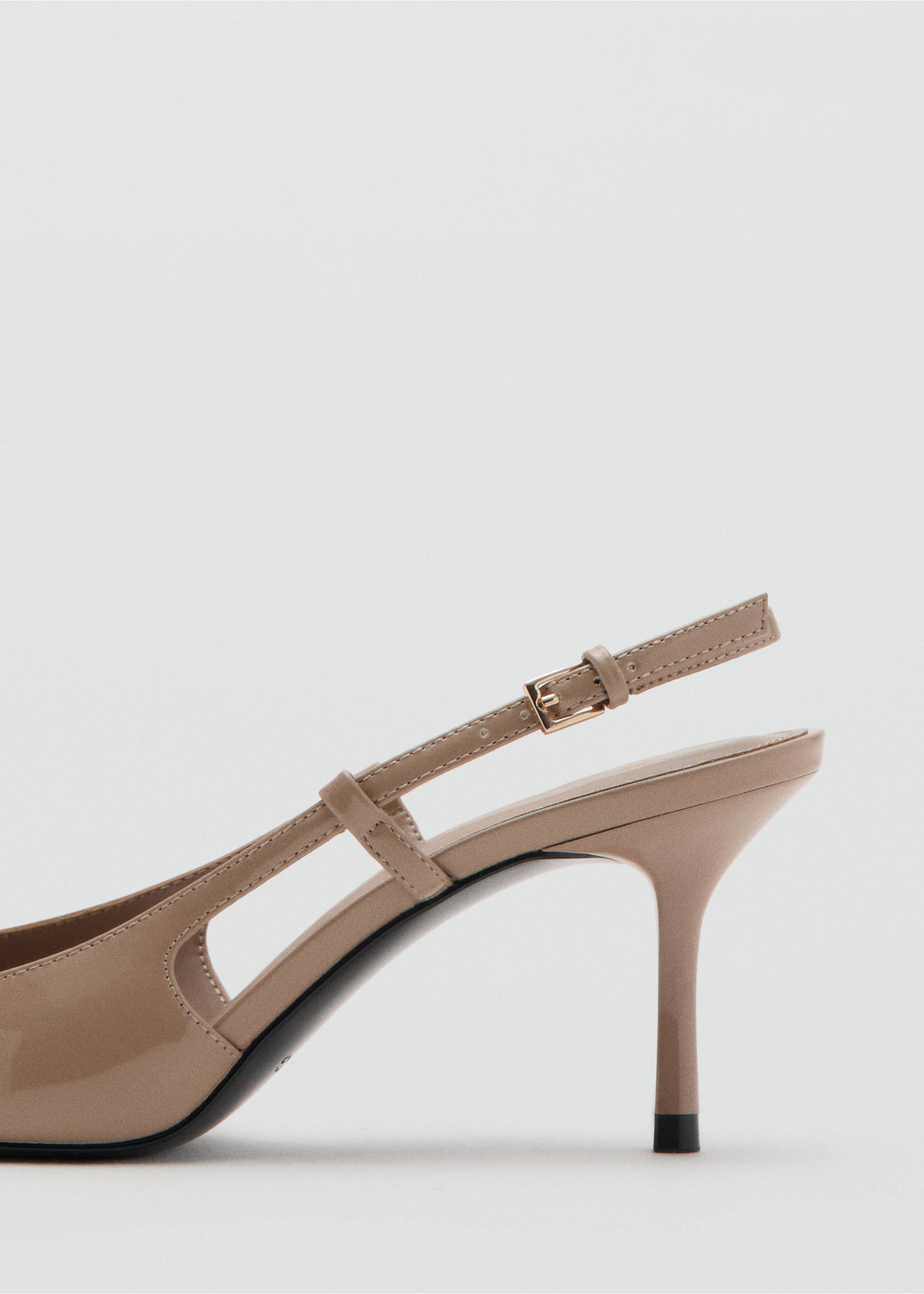 Patent heeled shoes - Details of the article 1, Nude. Ref: 27095960-00.