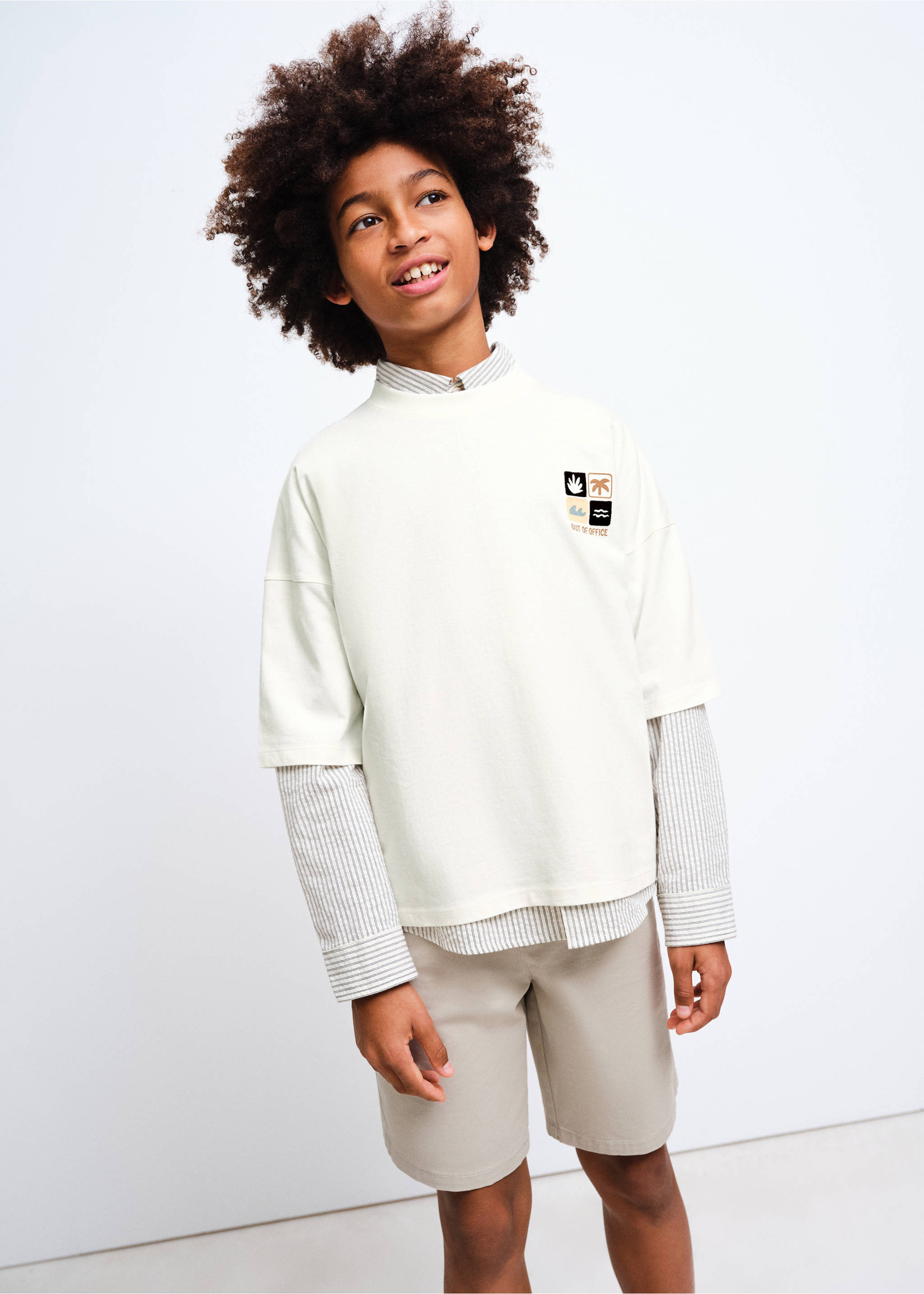 Cotton Bermuda shorts - Medium plane, Sand. Ref: 27095961-00.