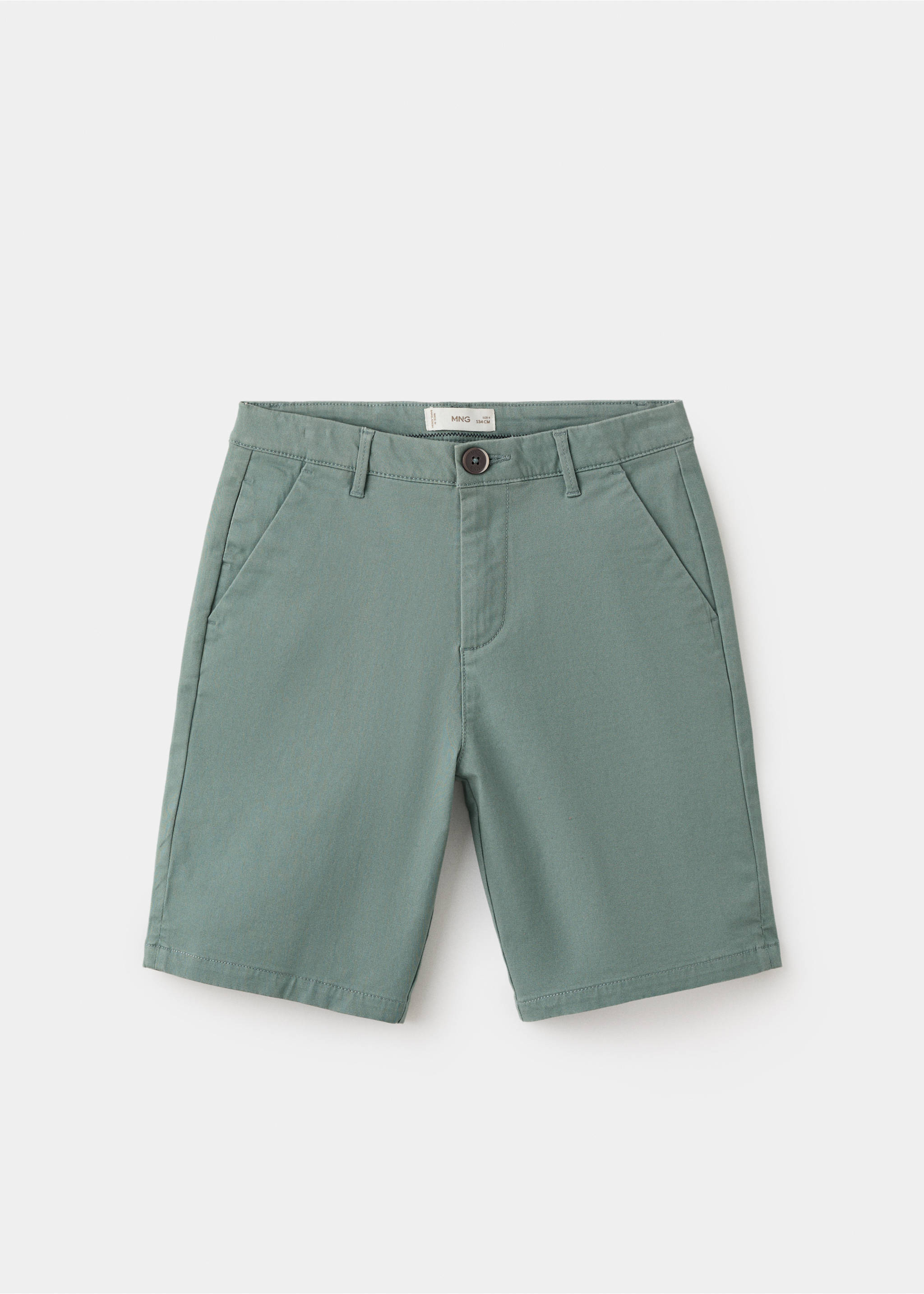 Cotton Bermuda shorts - Article without model, Forest Green. Ref: 27095961-00.