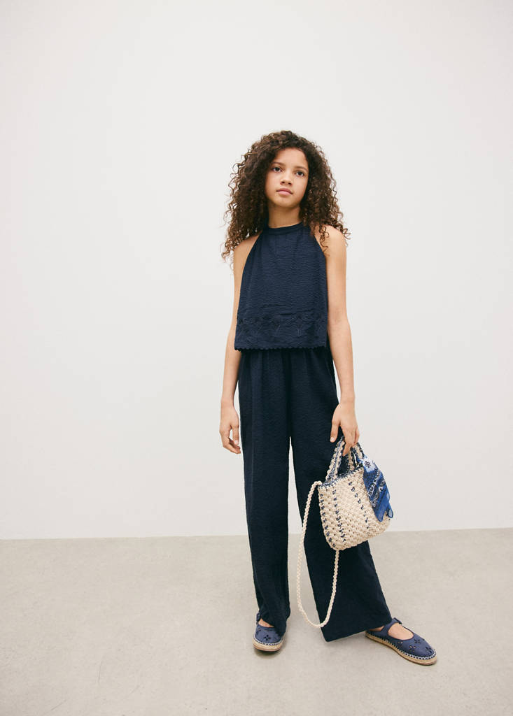 Halter long jumpsuit — Navy