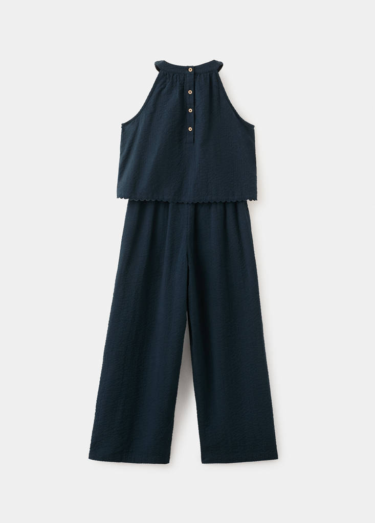 Halter long jumpsuit — Navy