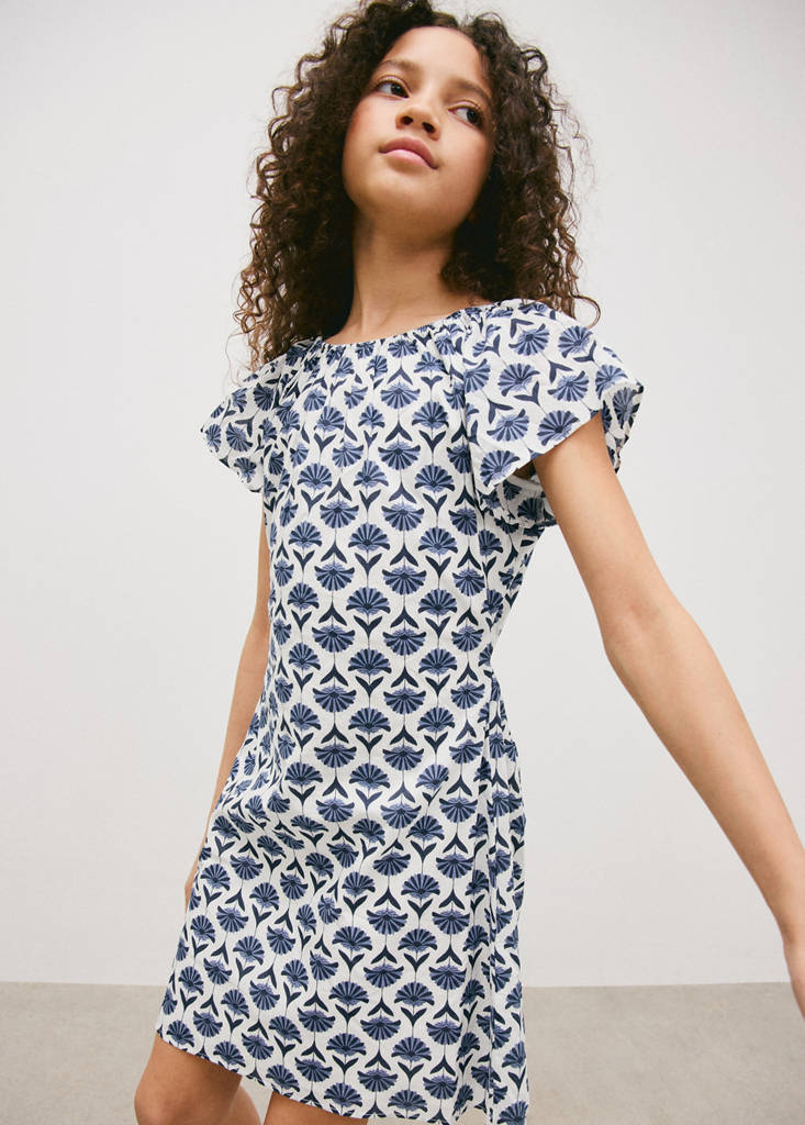Floral print dress — White