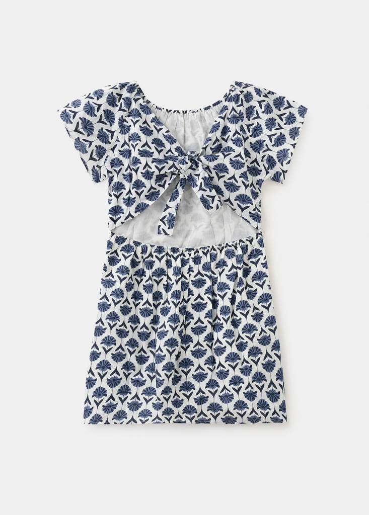 Floral print dress — White