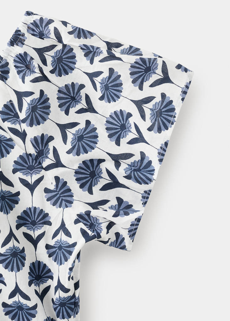 Floral print dress — White