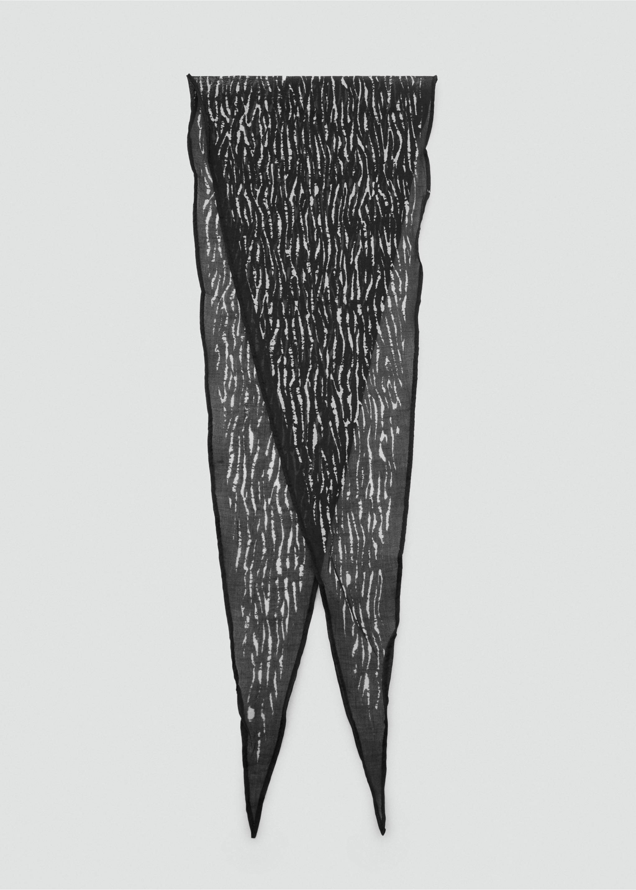 Zebra desenli şal - Modelsiz ürün, Siyah. Ref: 27095970-00.