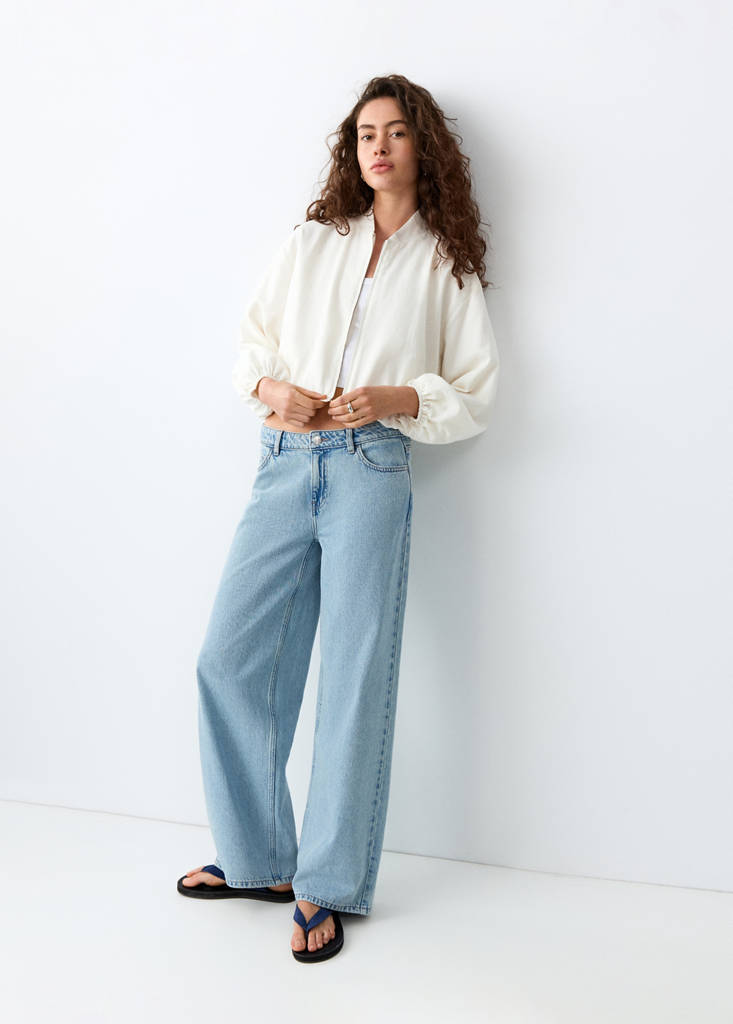 Linen bomber jacket — Off White