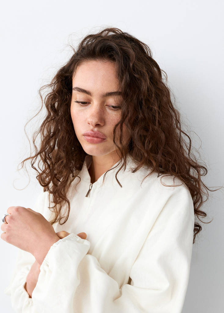 Linen bomber jacket — Off White