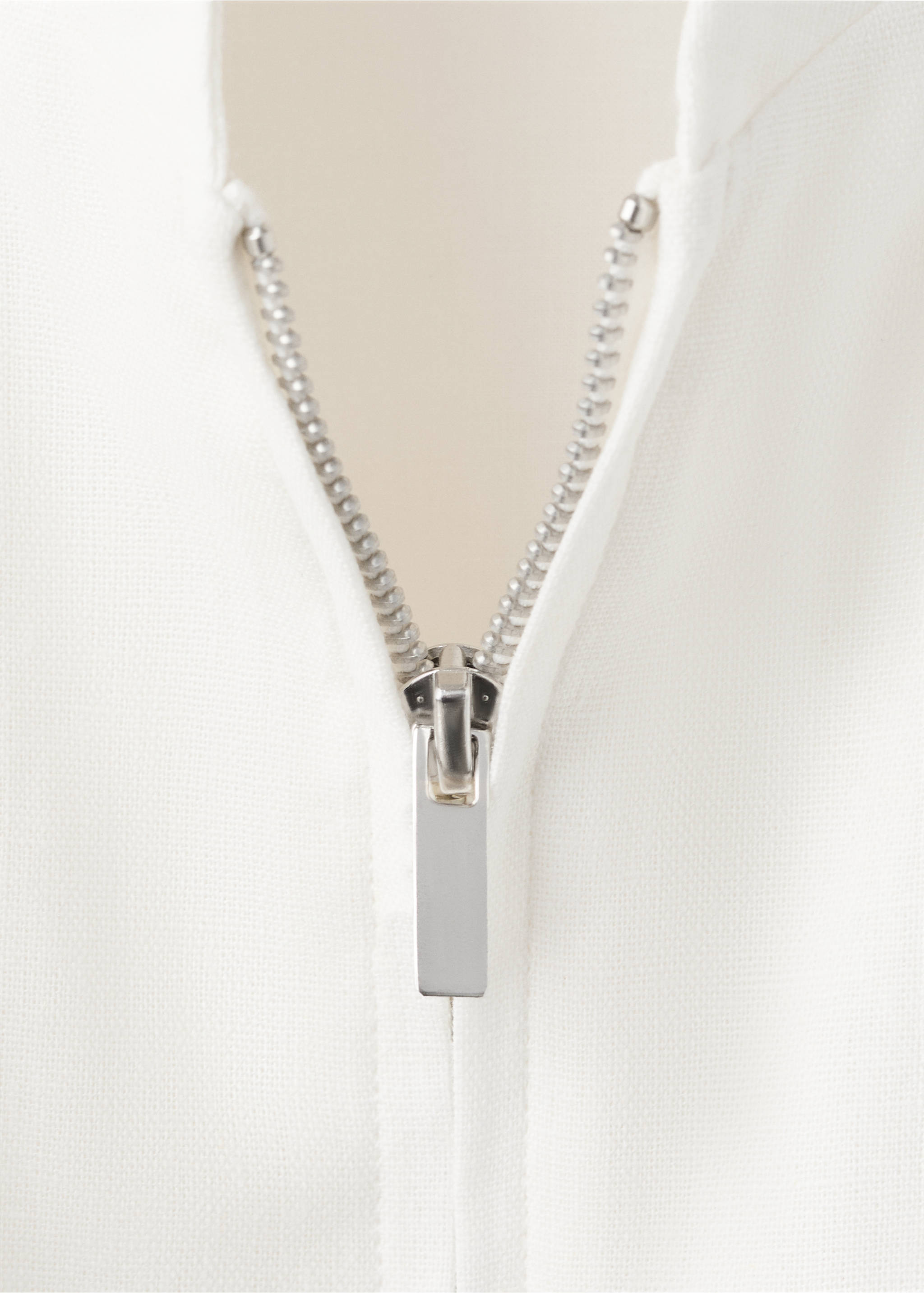 Veste bomber lin - Détail de l'article 0, Blanc cassé. Ref: 27095971-00.