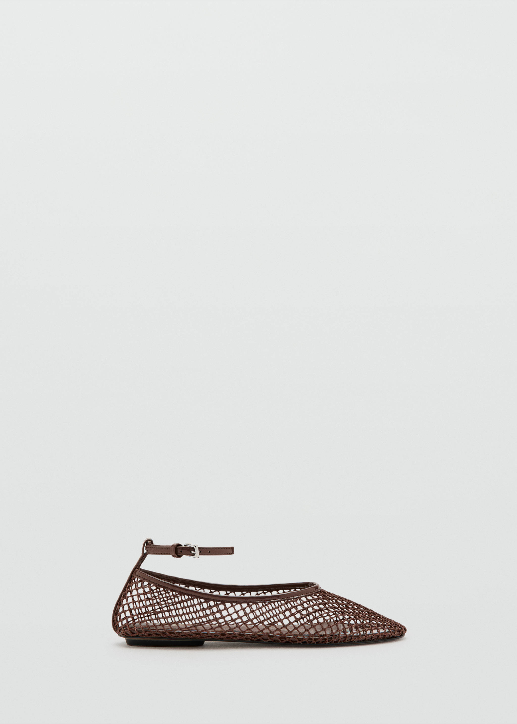 Ballet flats with mesh bracelet - Article without model, Chocolate. Ref: 27095972-00.