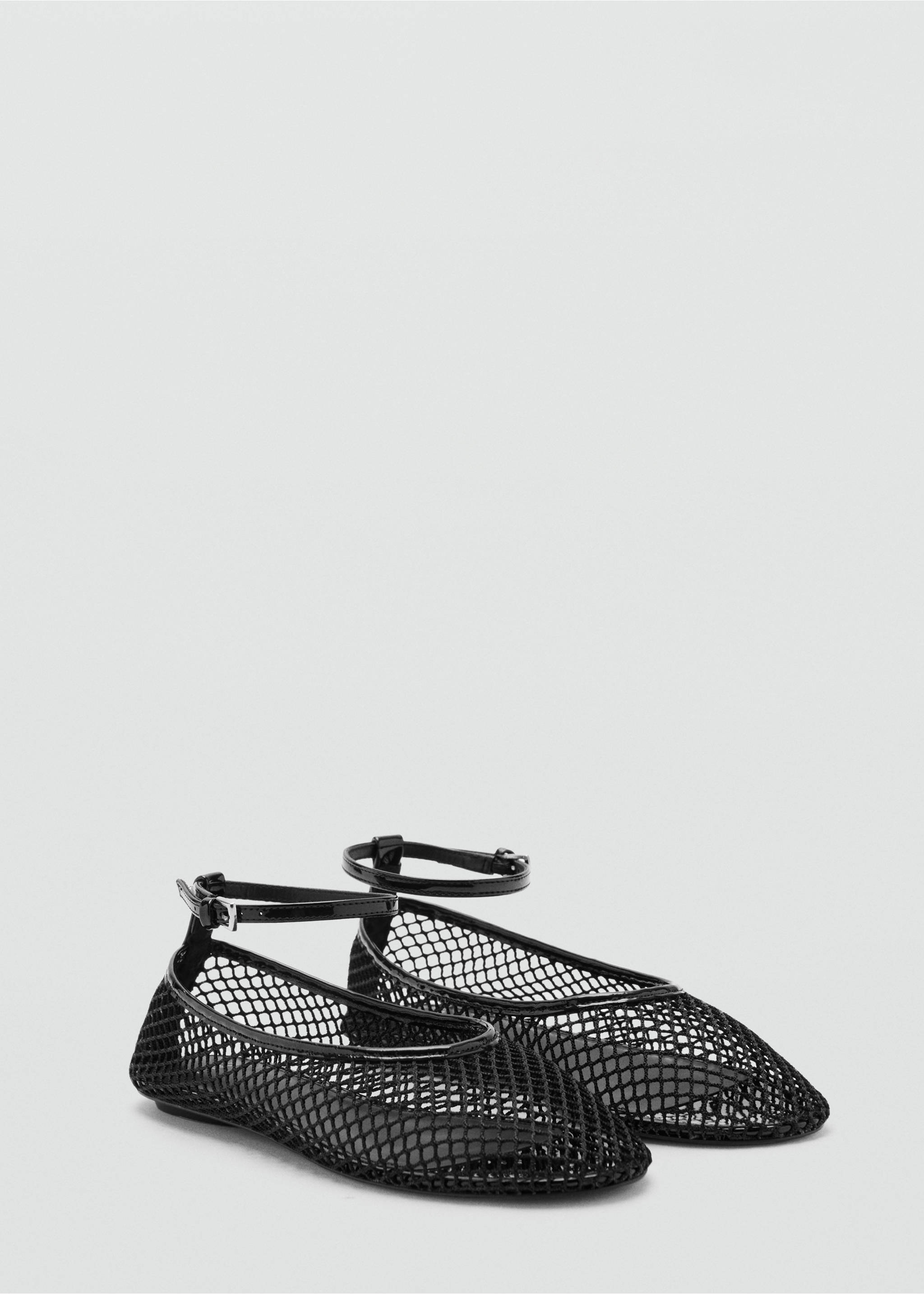 Ballerines maille filet bride - Plan moyen, Noir. Ref: 27095972-00.