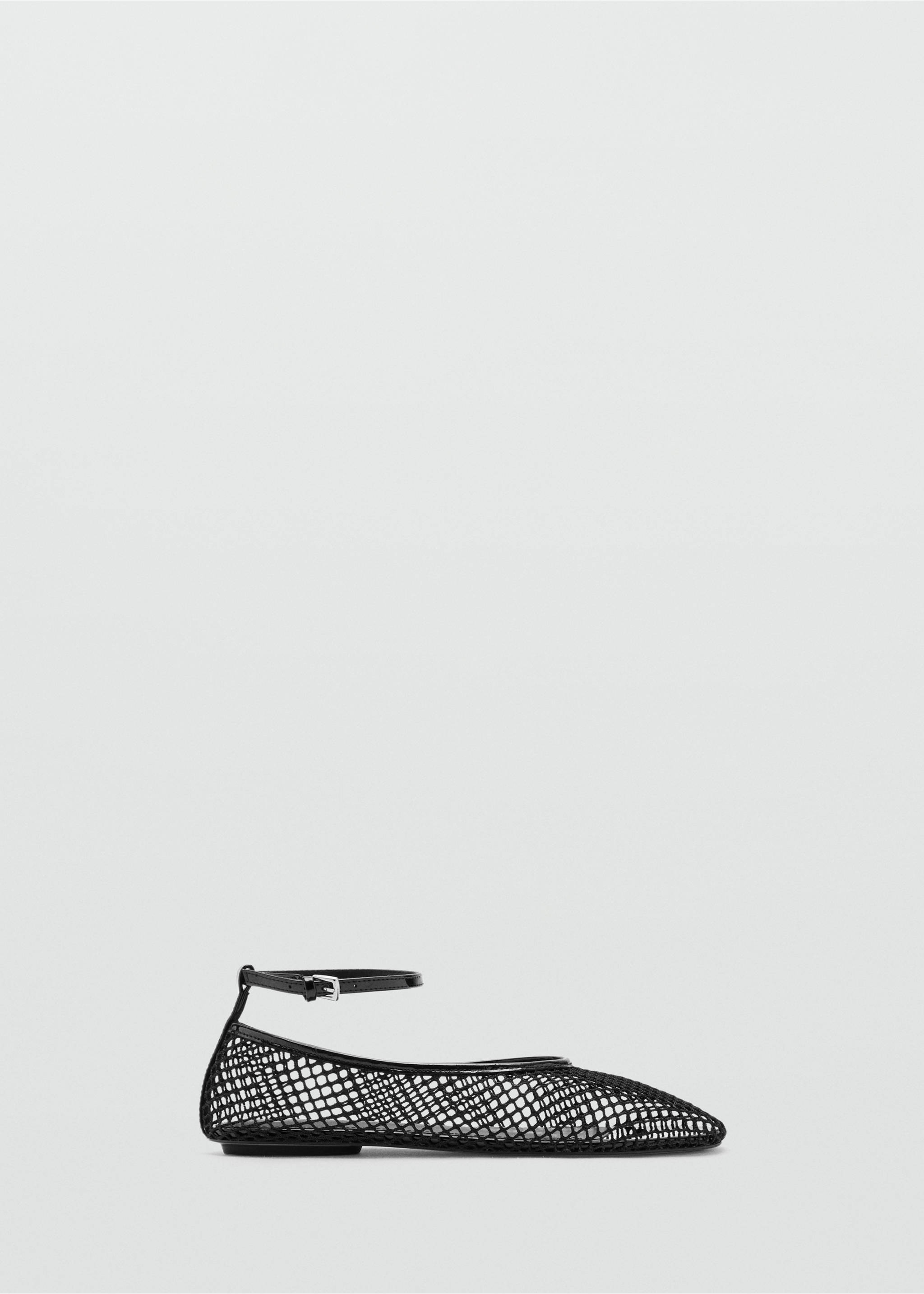 Ballet flats with mesh bracelet - Article without model, Black. Ref: 27095972-00.