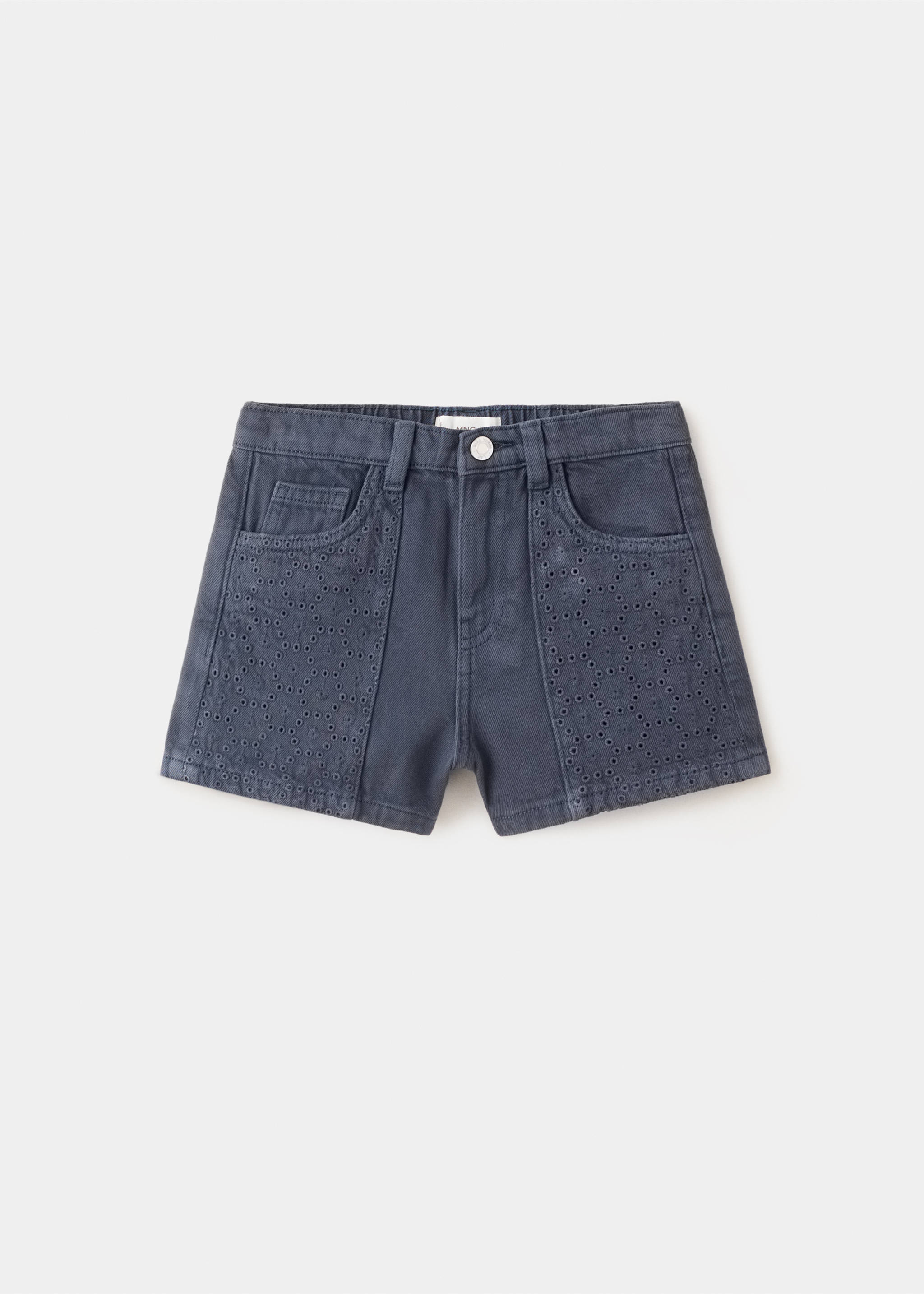 Embroidered detail shorts - Article without model, Navy. Ref: 27095973-00.