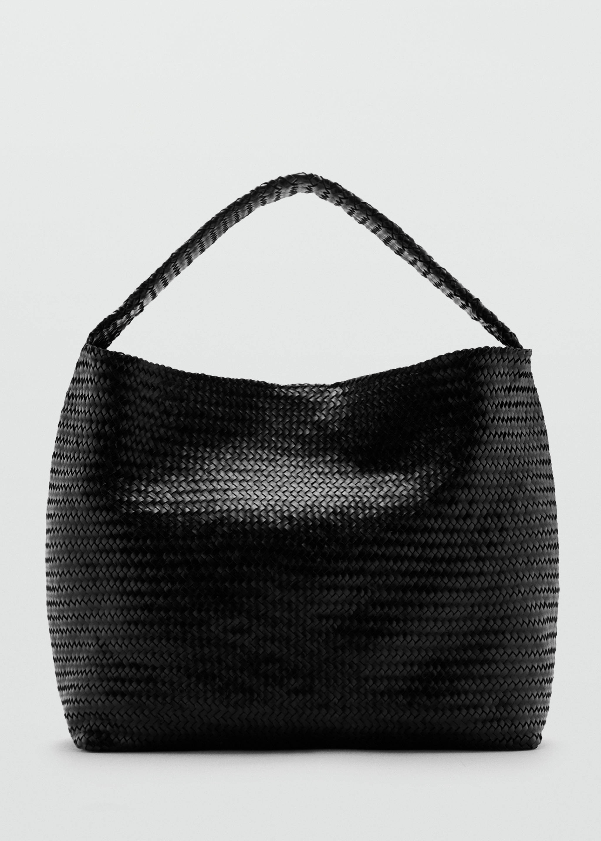 Large braided leather bag - Article without model