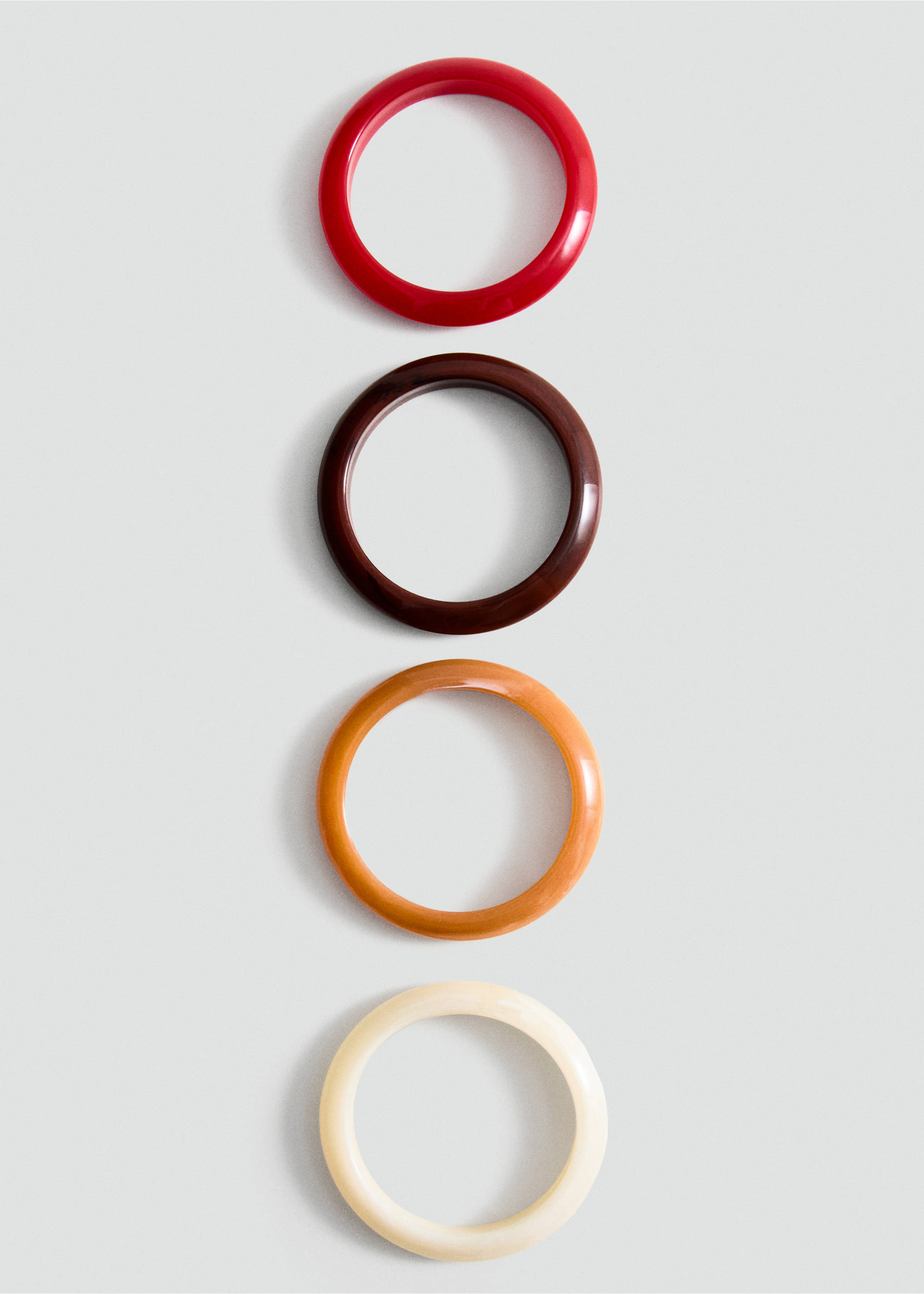 Lot 4 bracelets - Article sans modèle, Rouge. Ref: 27095976-00.