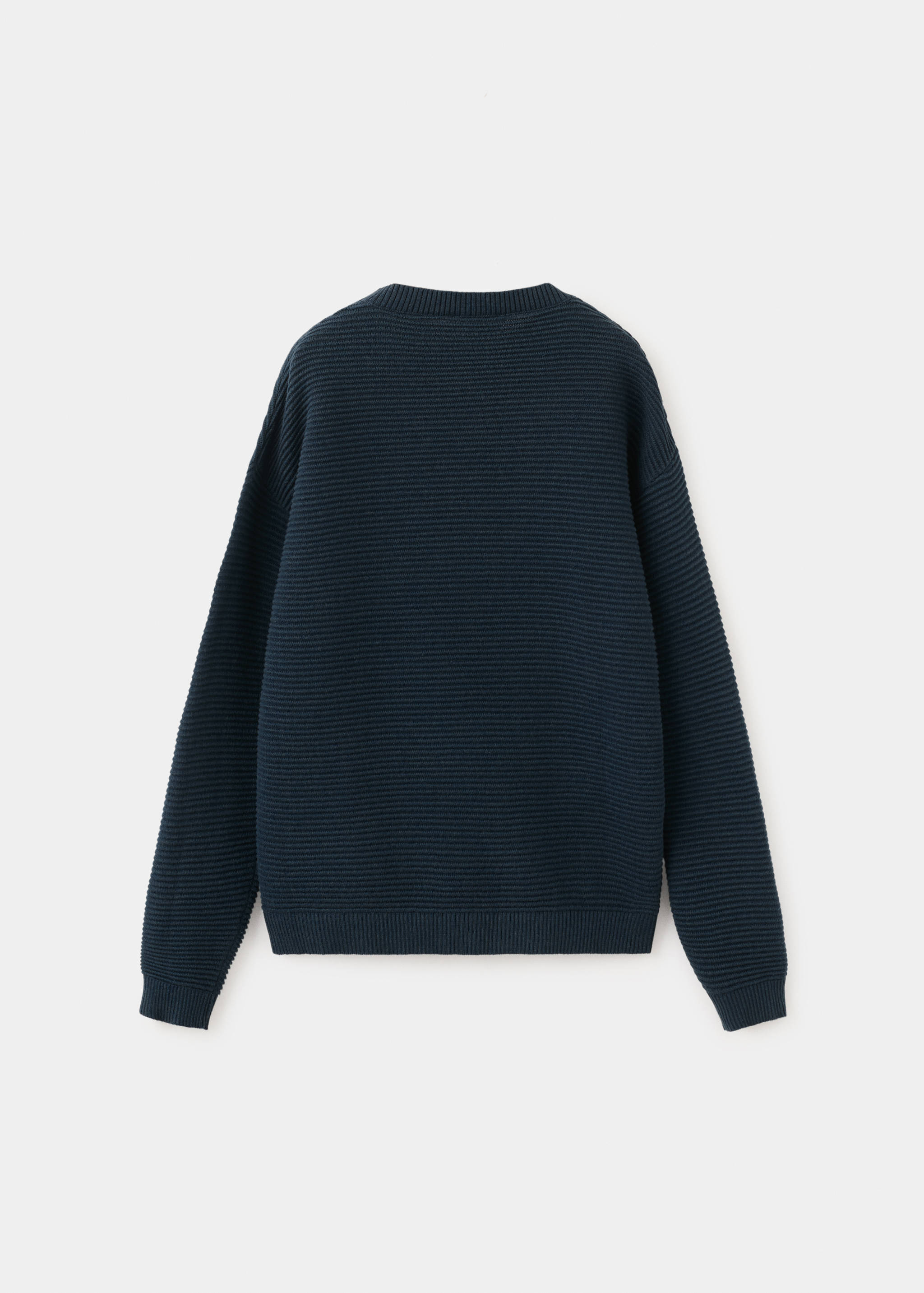 Knitted ribbed sweater - Reverse of the article