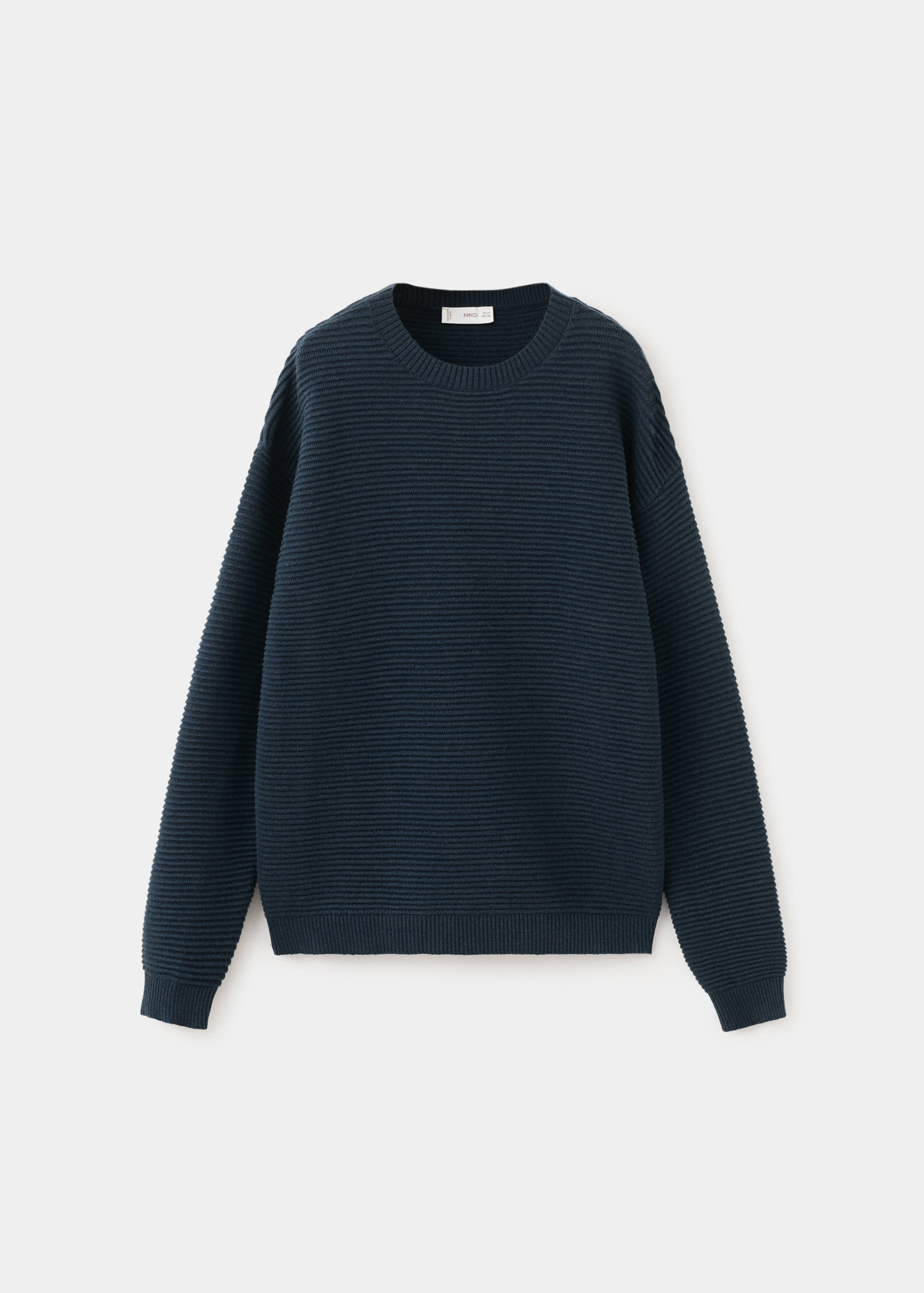 Knitted ribbed sweater - Article without model
