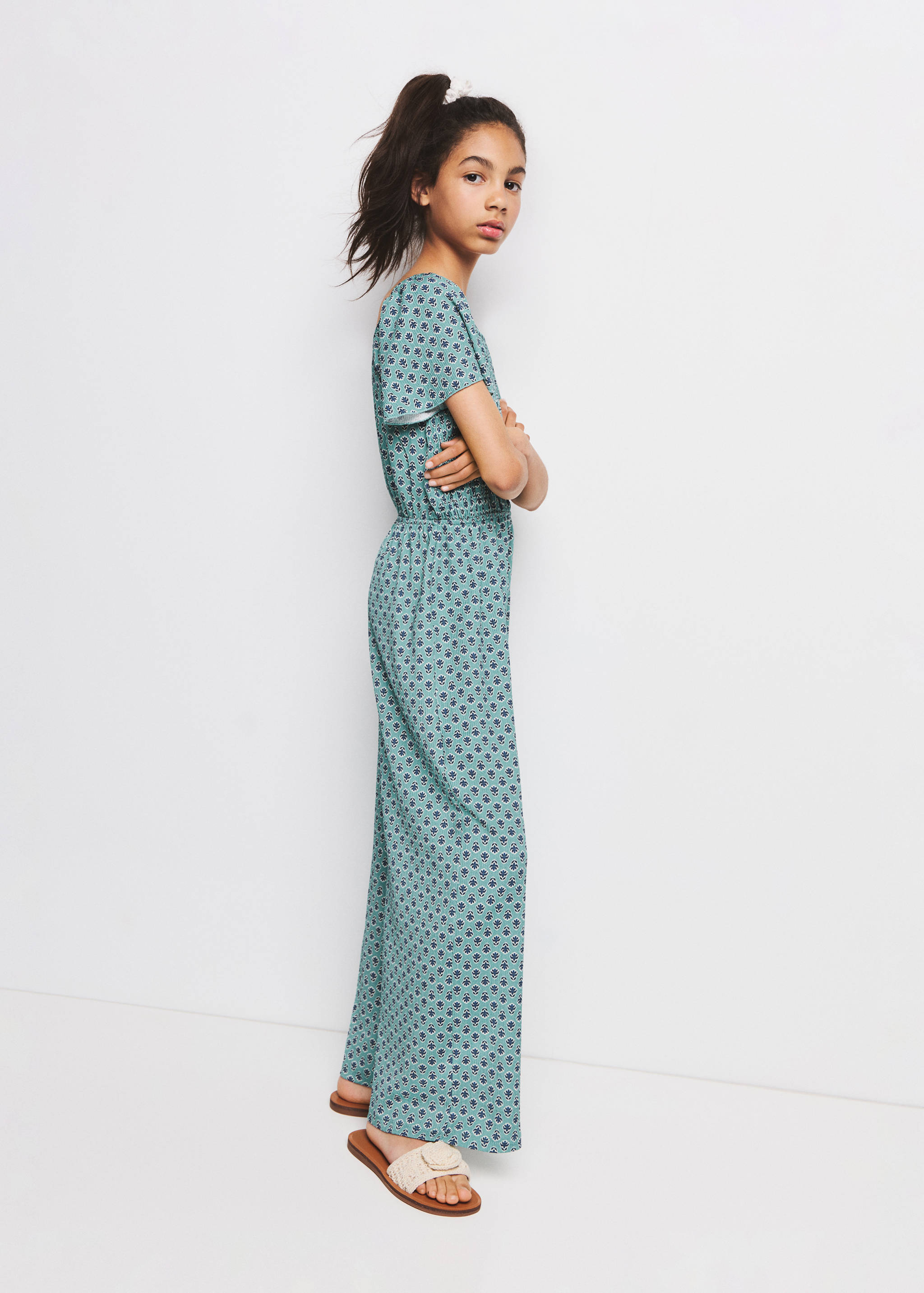 Long printed jumpsuit - General plane
