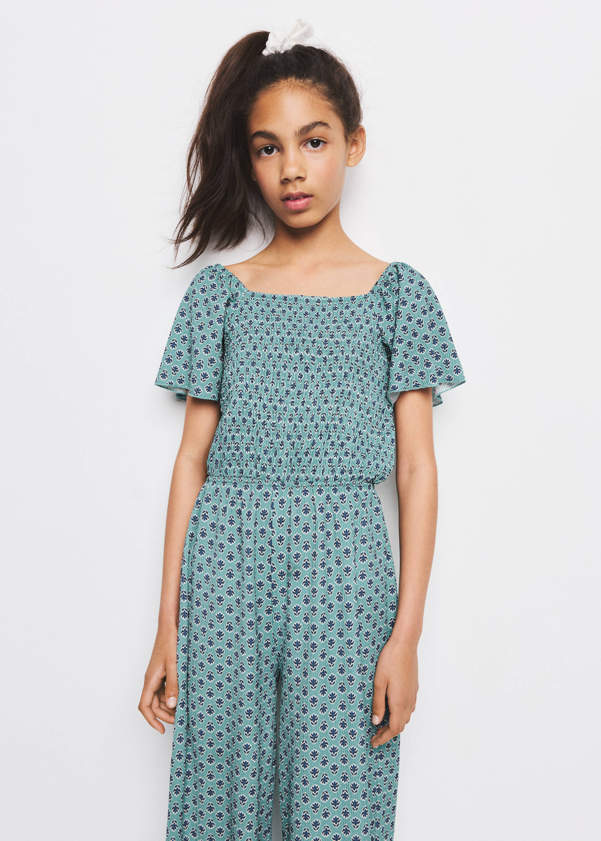 Long printed jumpsuit - Medium plane