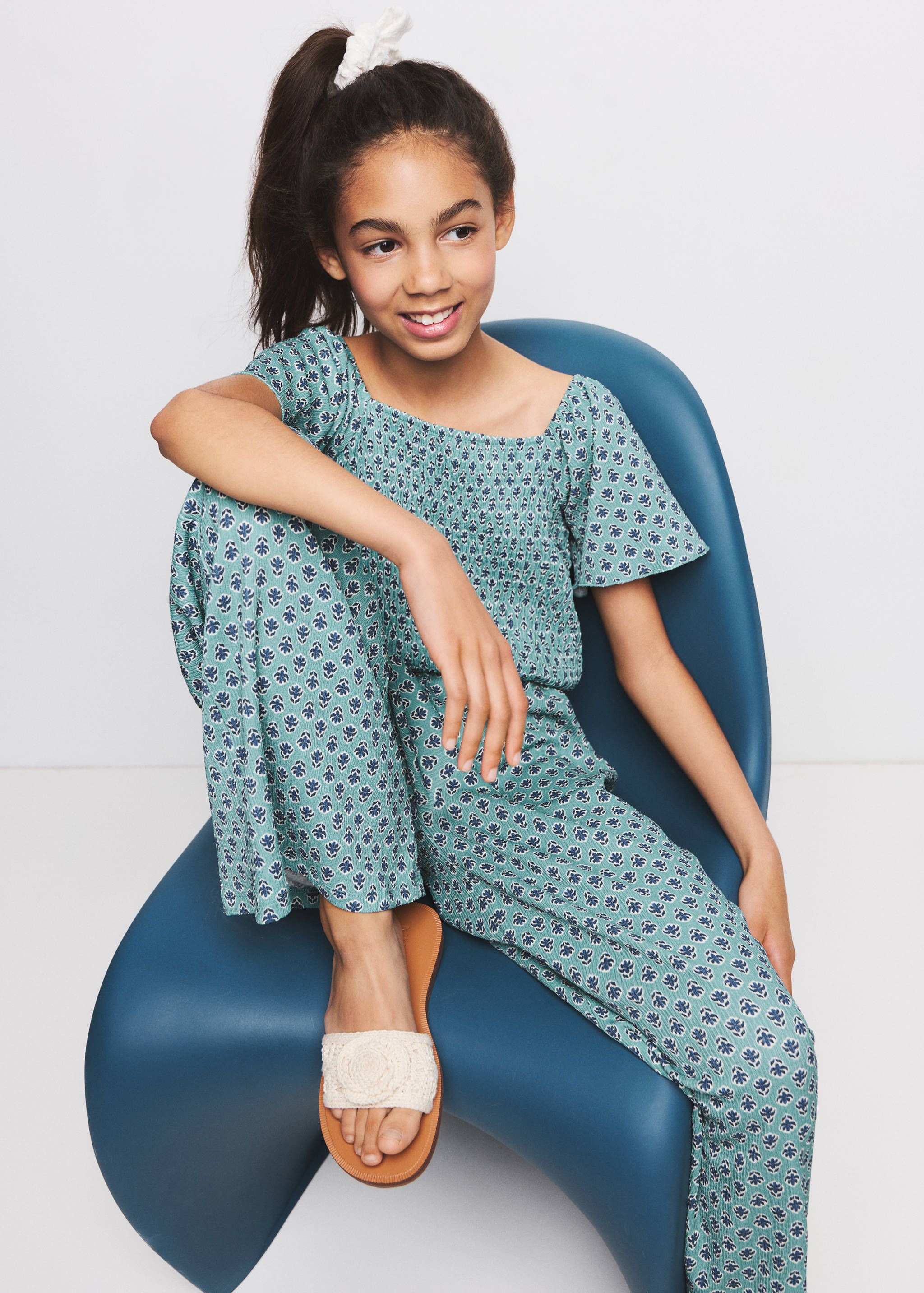 Long printed jumpsuit - Details of the article 2