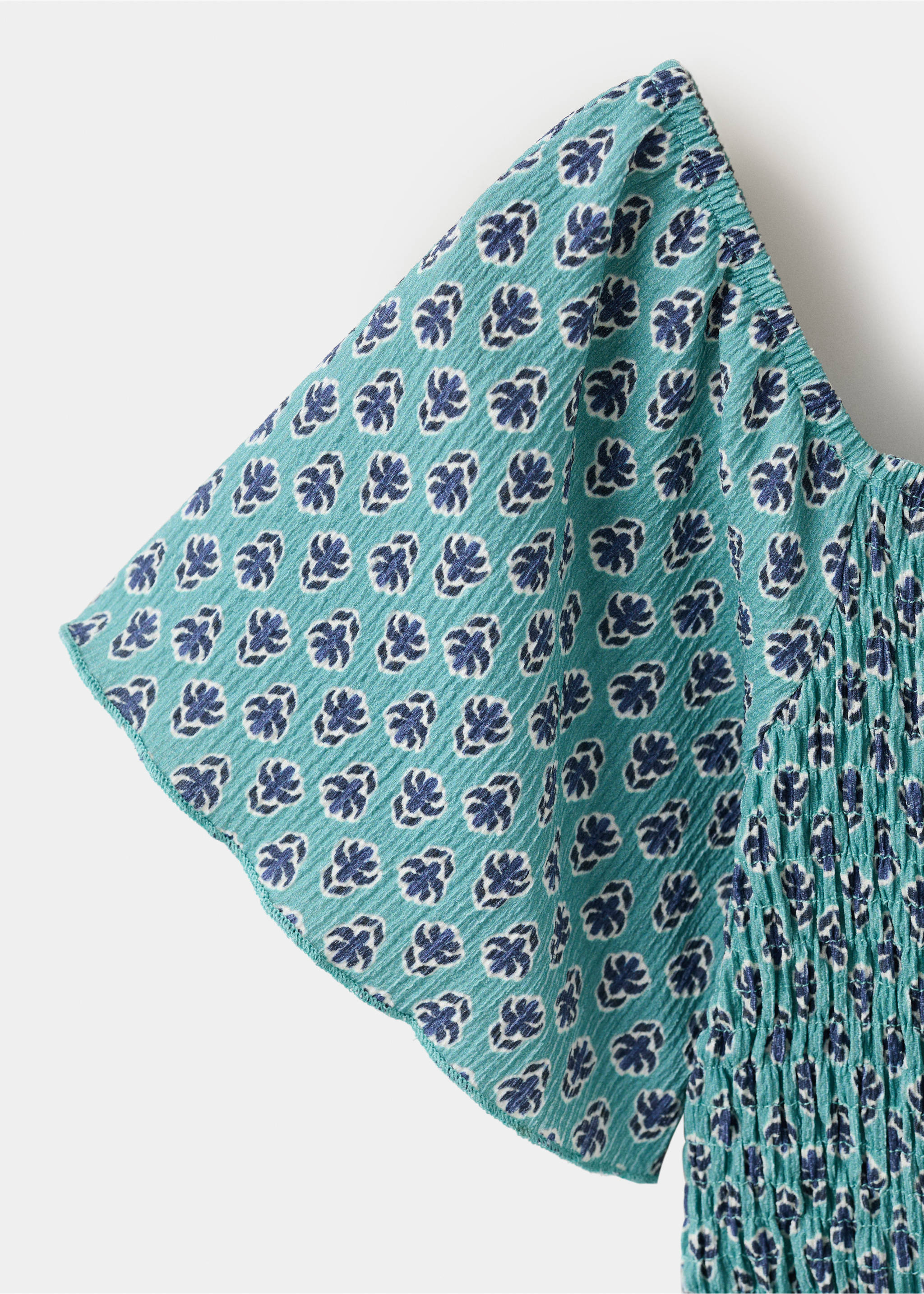 Long printed jumpsuit - Details of the article 0, Aqua Green. Ref: 27095978-00.