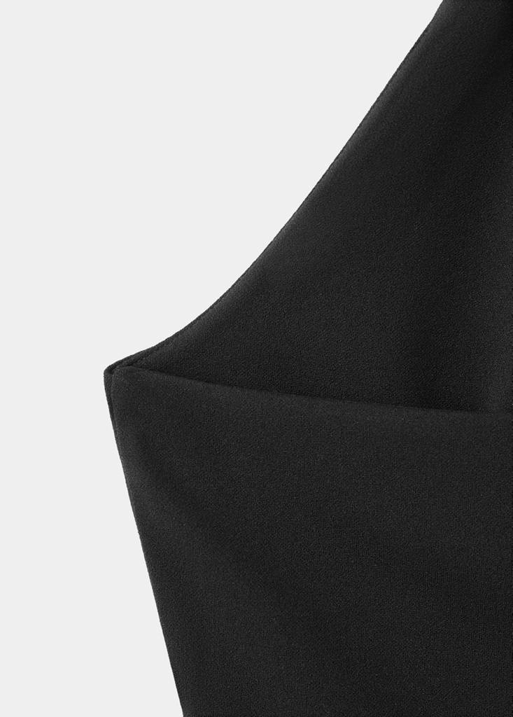 Halter neck short dress — Black
