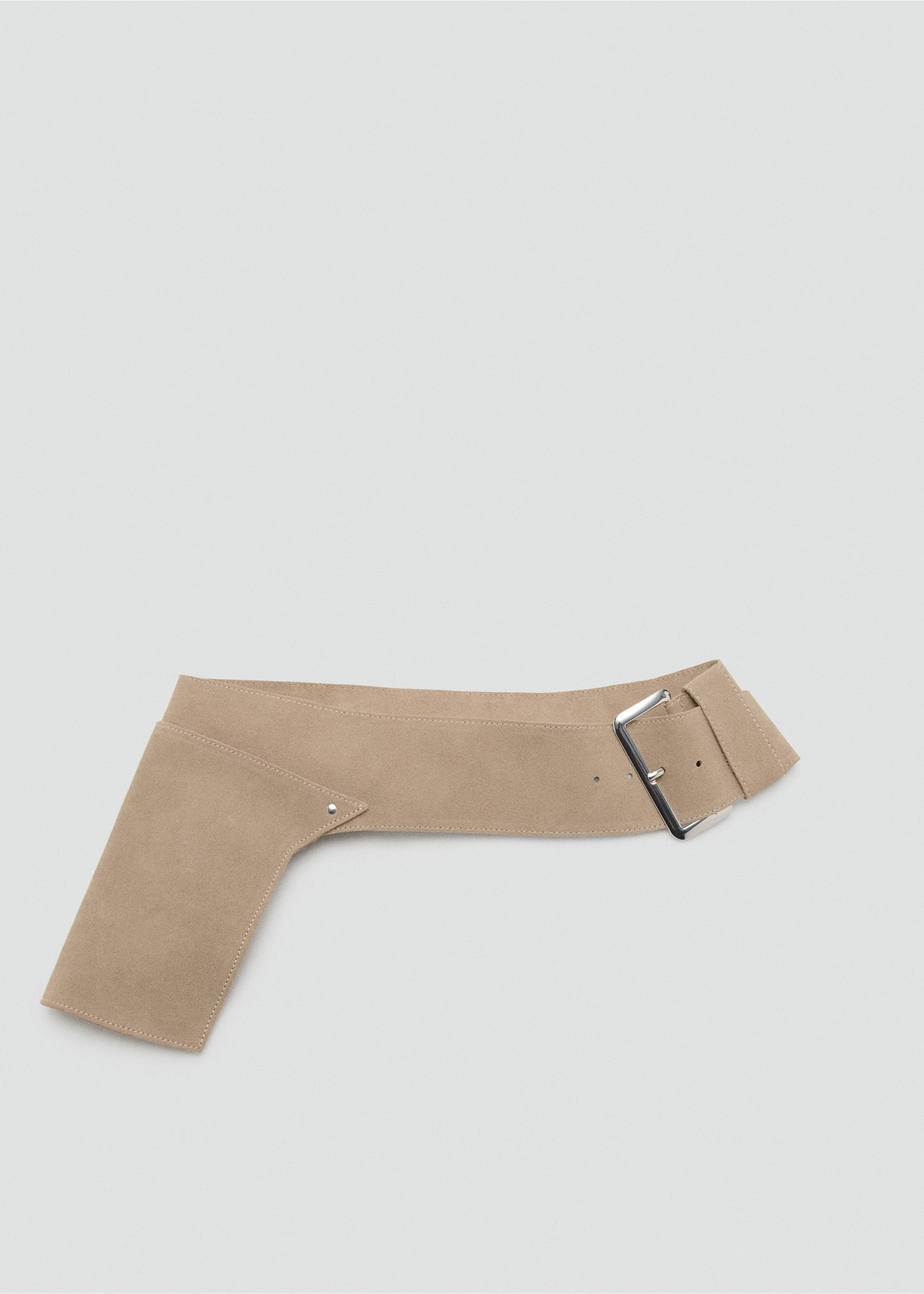 Cinturón piel serraje - Artículo sin modelo, Arena. Ref: 27095985-00.