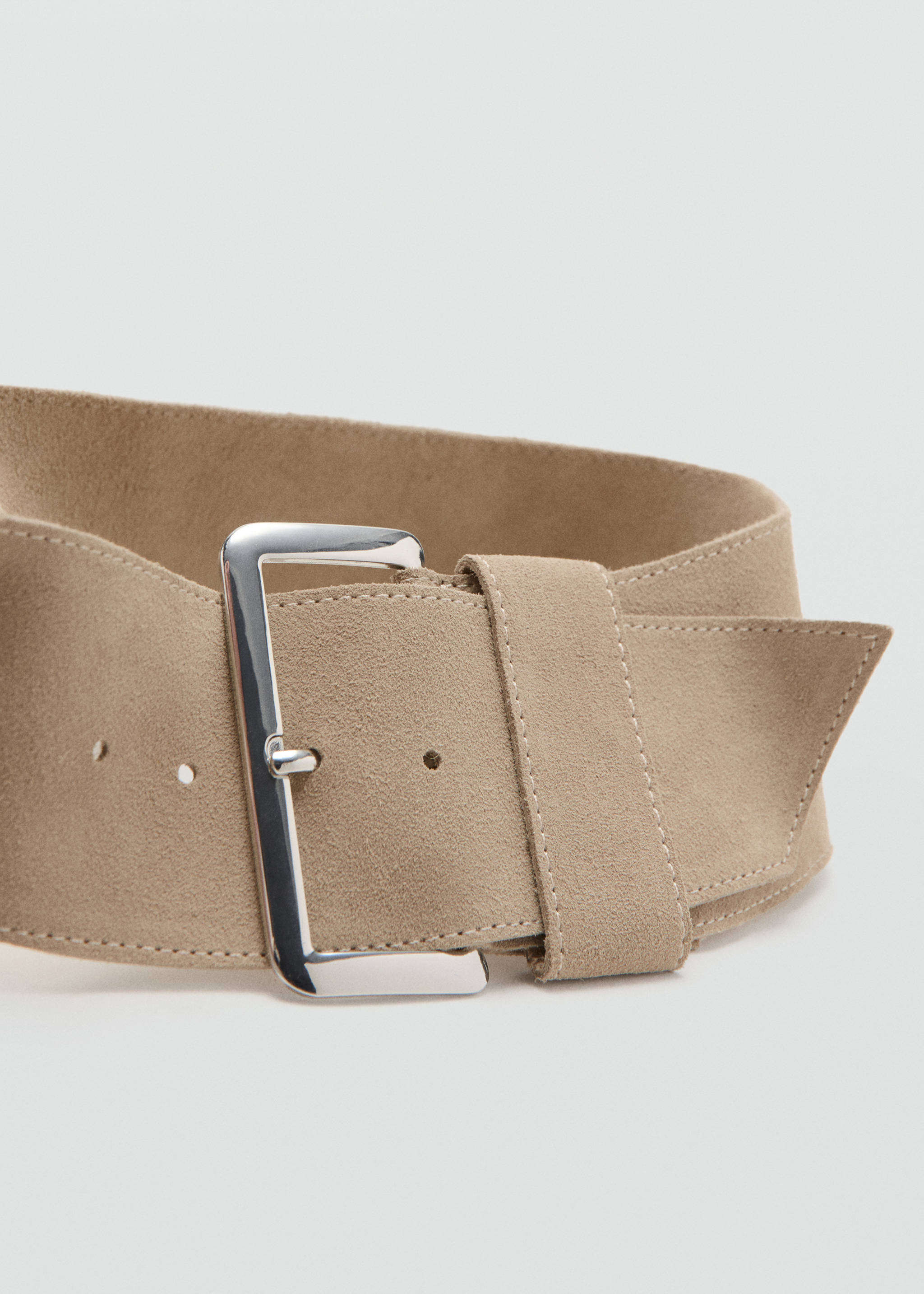 Suede leather belt - Medium plane