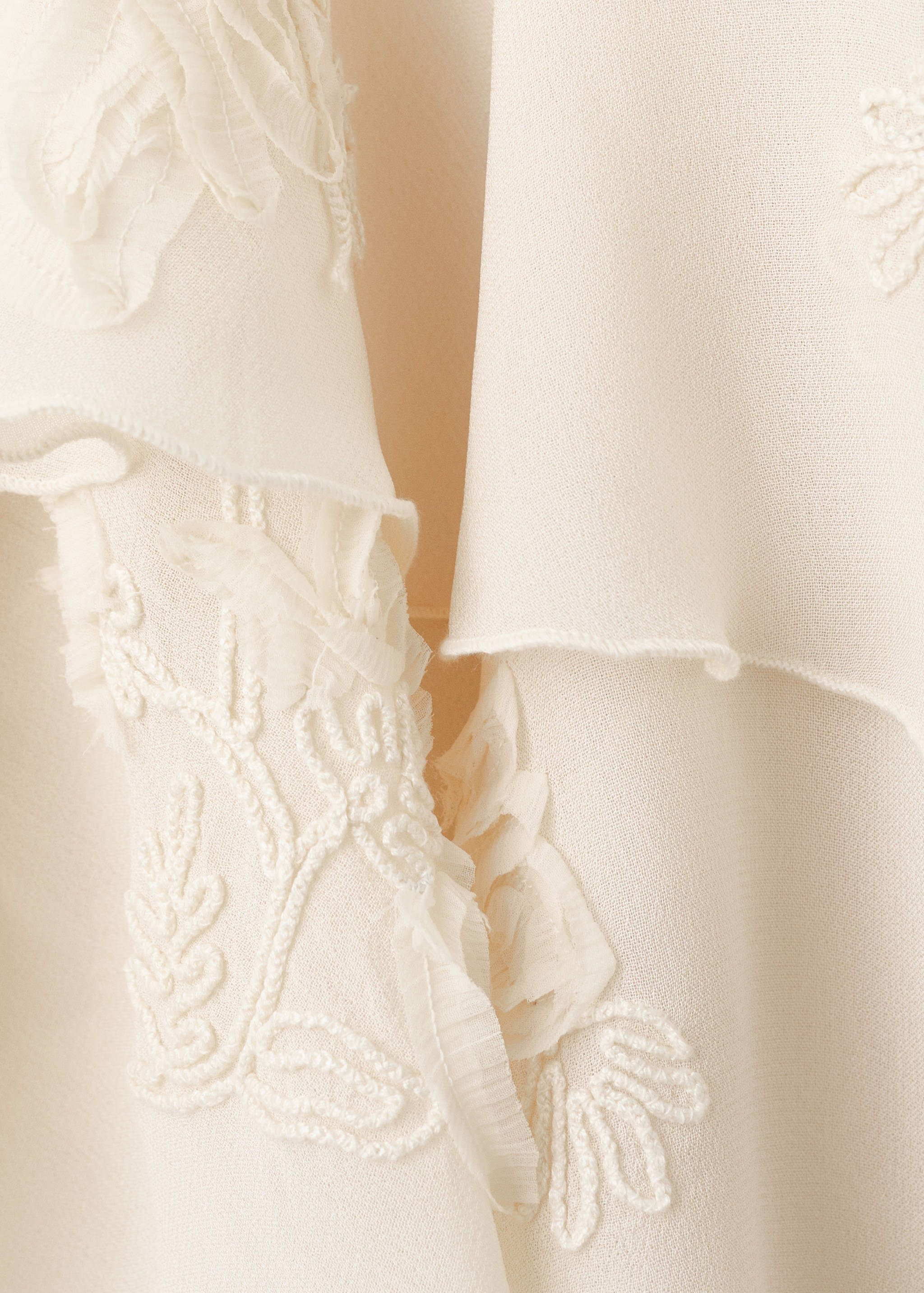 Ruffled blouse with bow neck - Details of the article 0