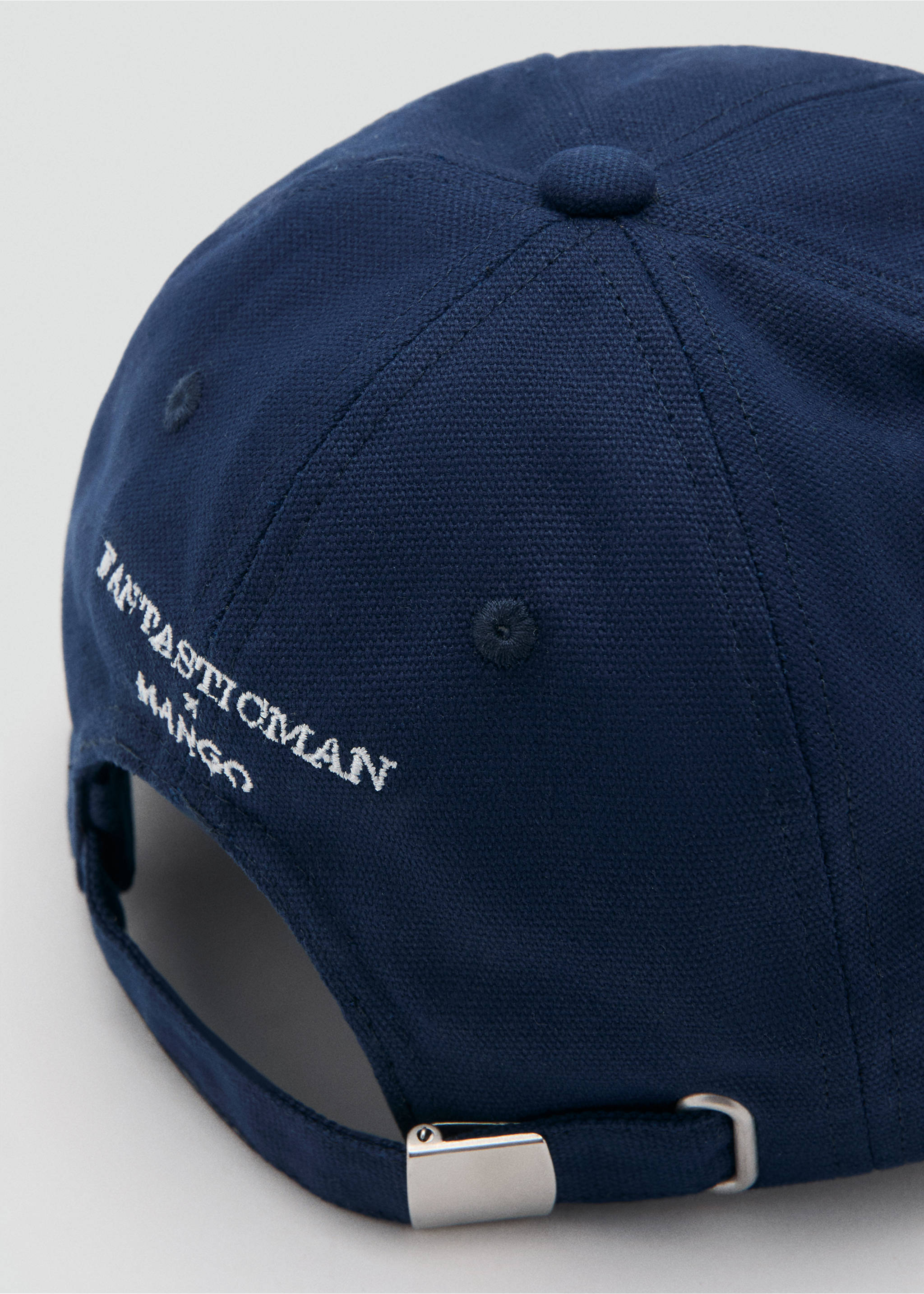 Бейсболка из хлопка с вышитой надписью - Деталь изделия 1, Глубокий темно-синий. Ref: 27095989-00.