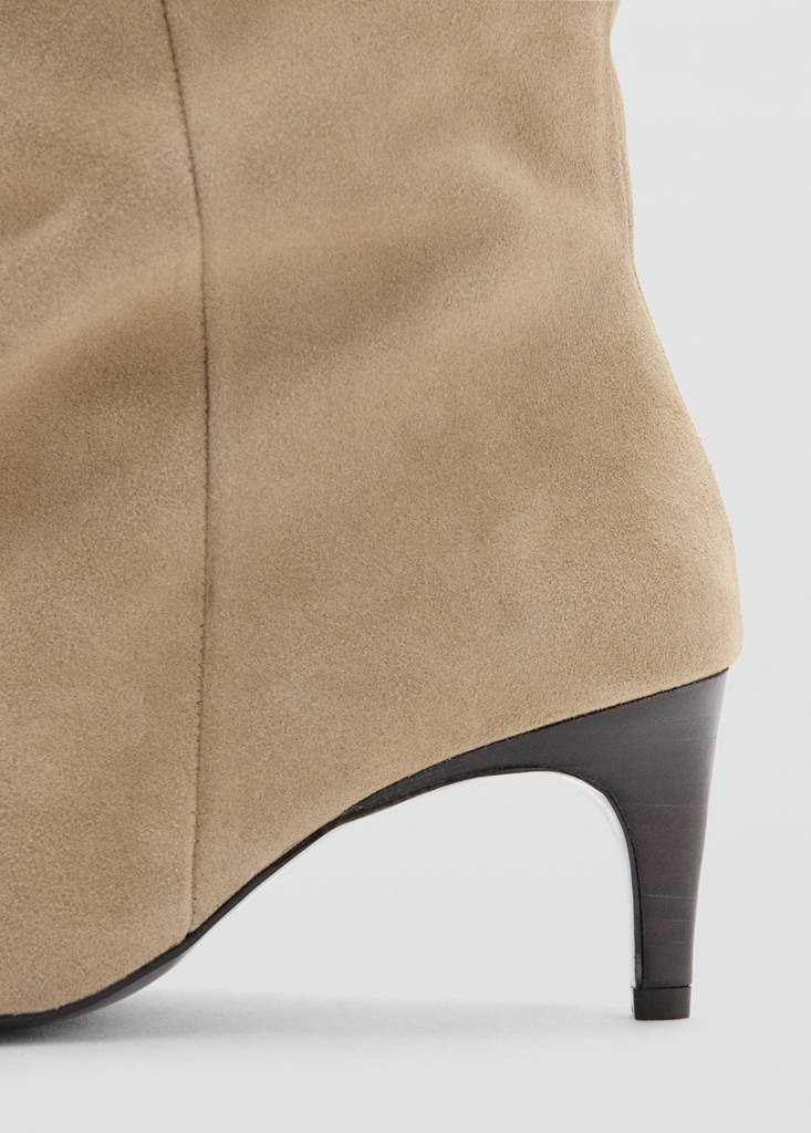 Slouchy suede ankle boot — Sand