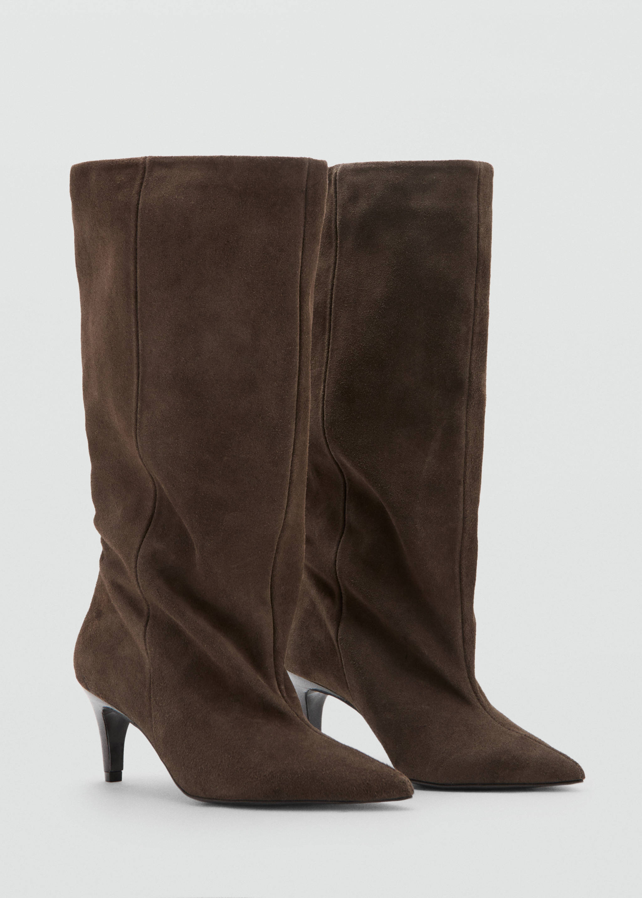 Slouchy suede ankle boot - Medium plane