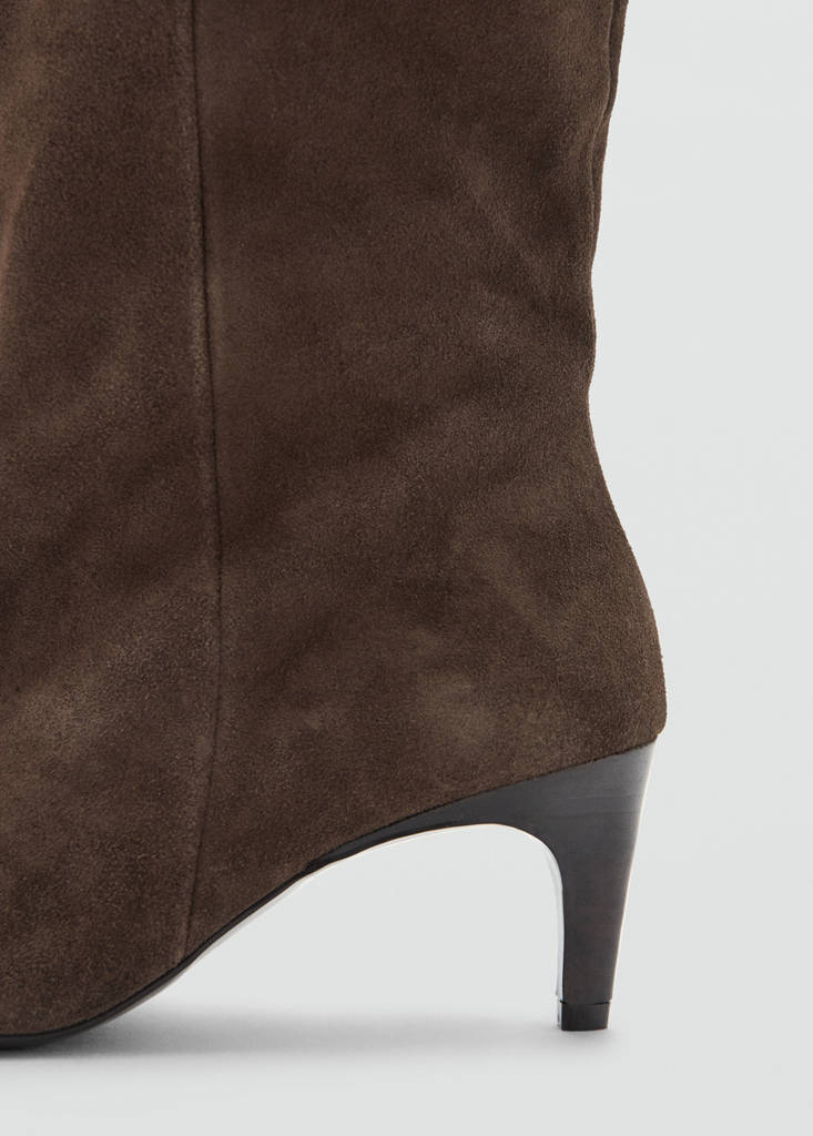 Slouchy suede ankle boot — Light/Pastel Brown