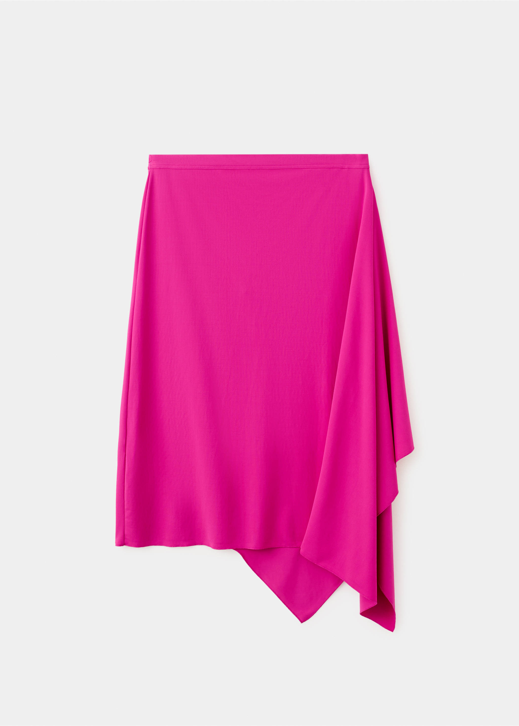Asymmetric midi skirt - Article without model, Fuchsia. Ref: 27095994-00.