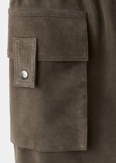 Suede shorts with pockets — Grey 6
