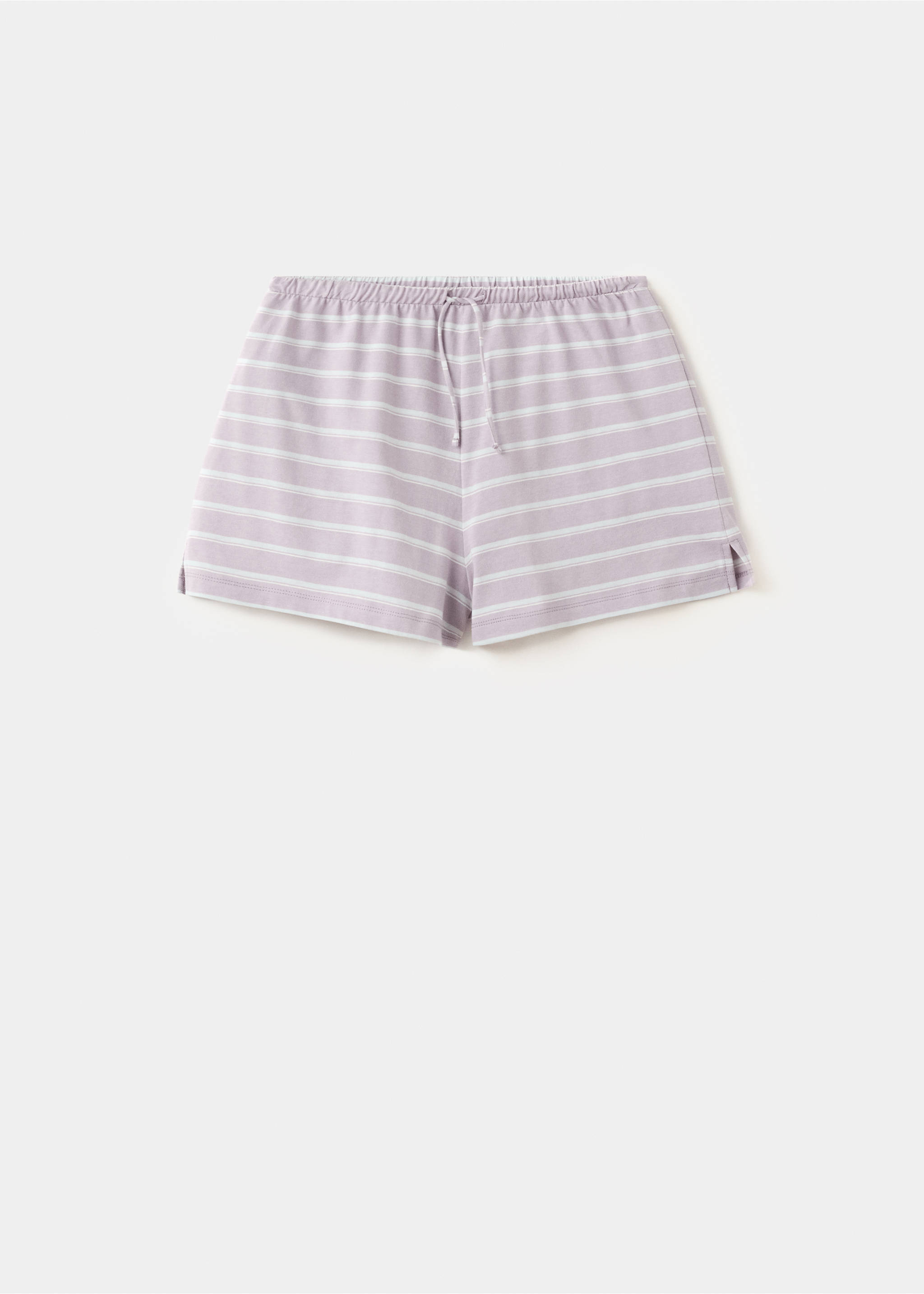 Katoenen pyjamashorts met strepen - Artikel zonder model, Paars. Ref: 27096001-00.