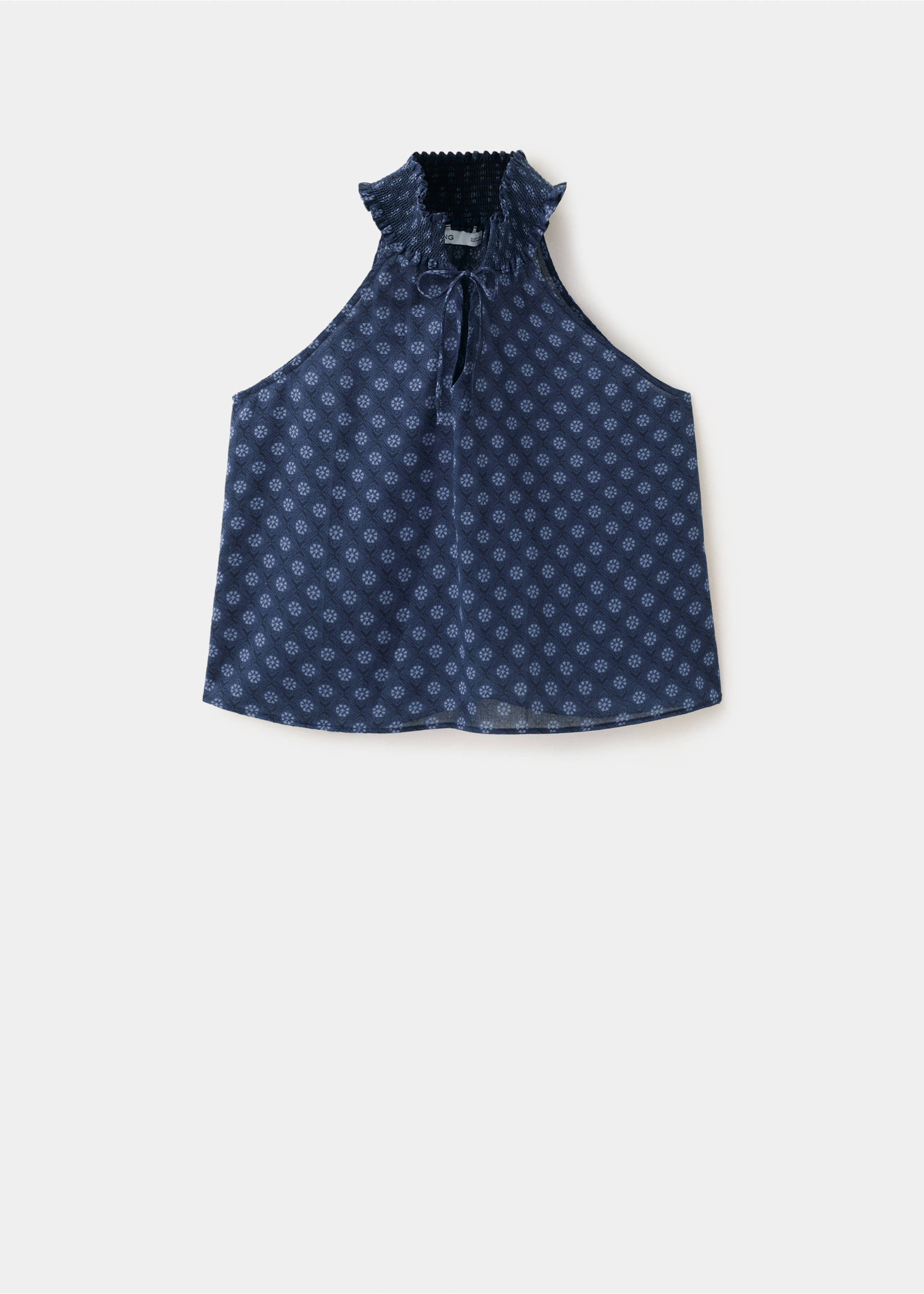 Top imprimé emmanchures américaines - Article sans modèle, Bleu marine. Ref: 27096002-00.