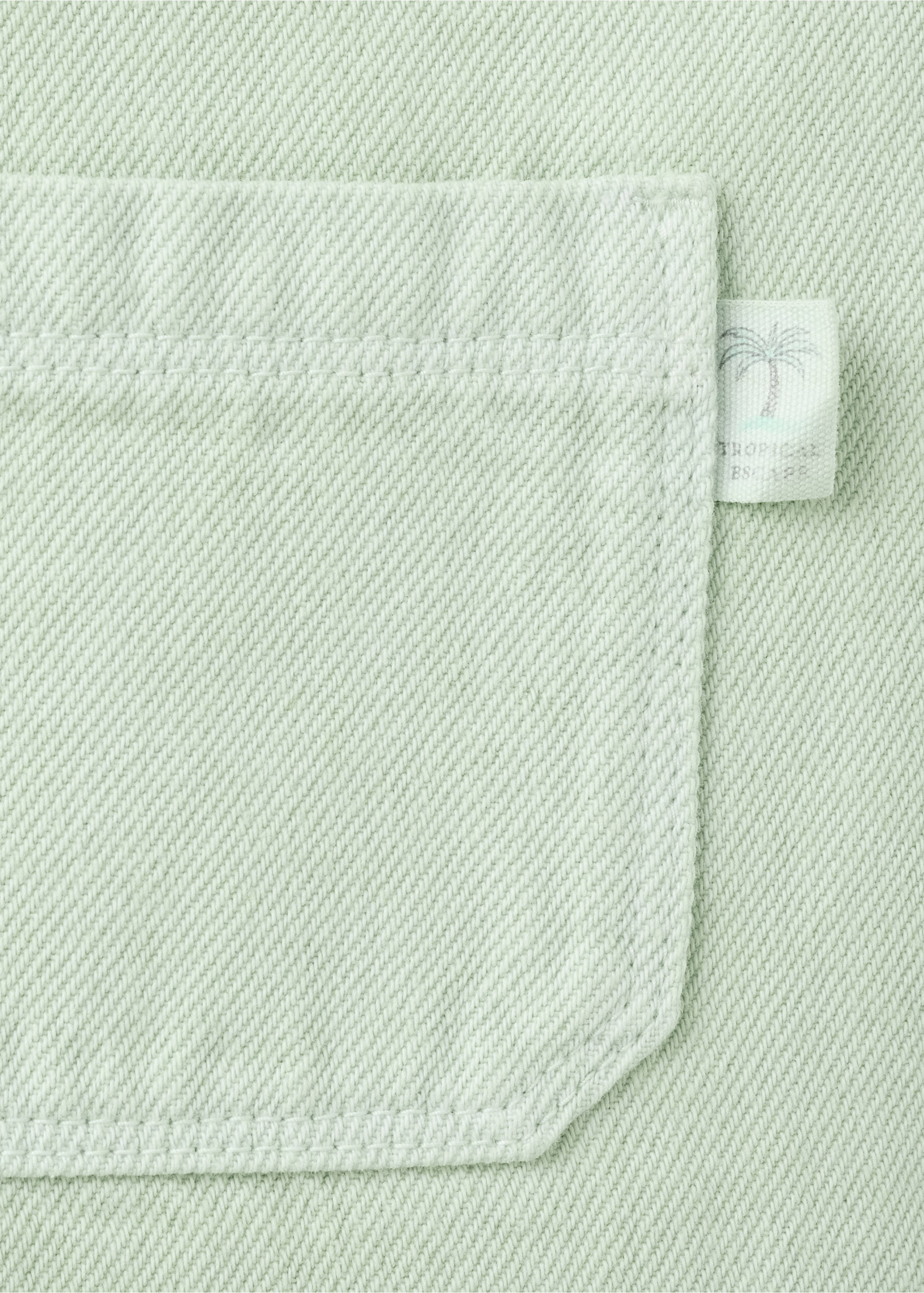 Peto algodón bolsillos - Detalle del artículo 0, Verde pastel. Ref: 27096337-00.